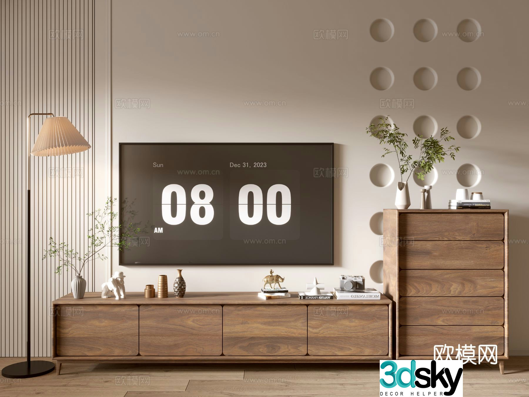 Wabi-sabi TV cabinet 3d model