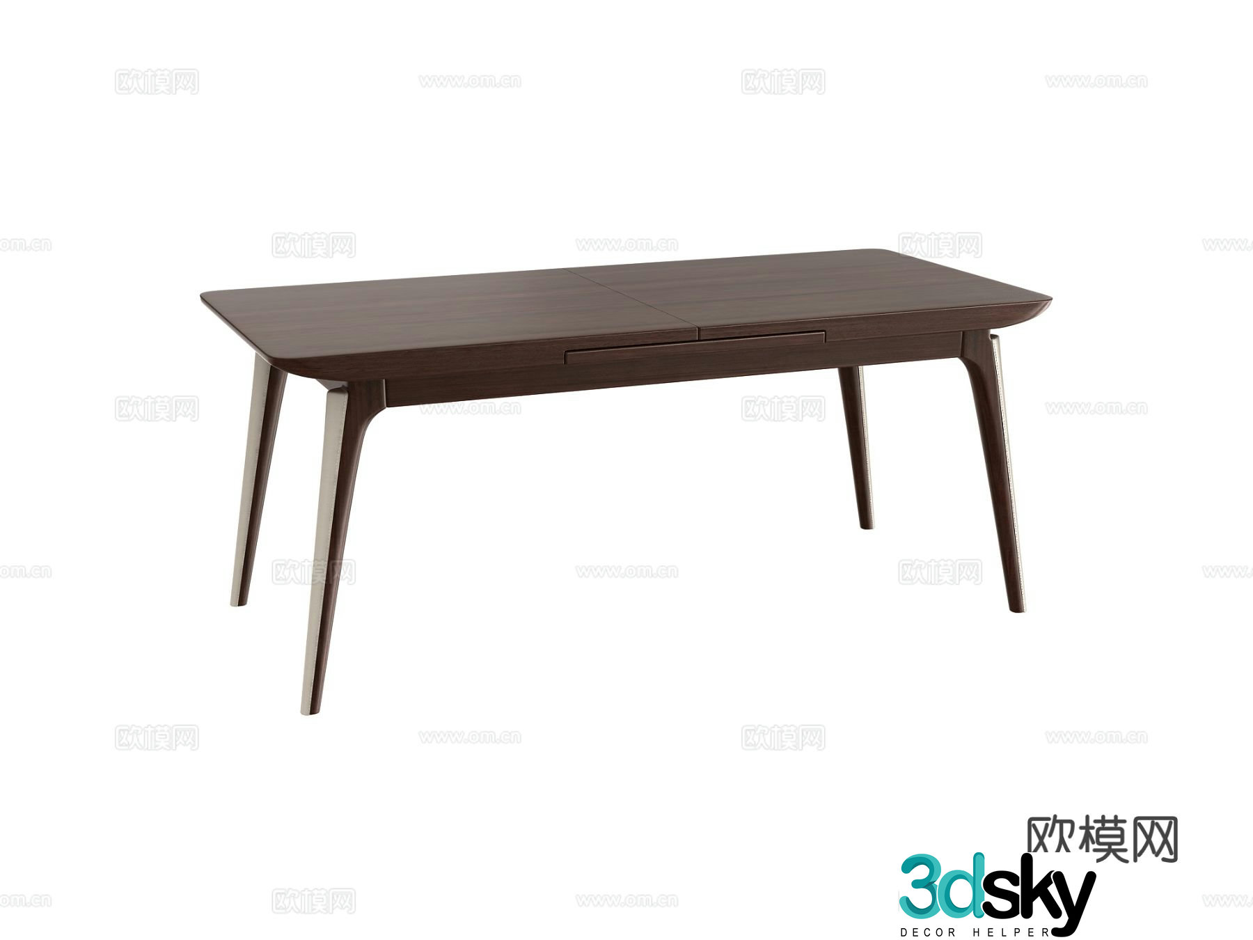 New Chinese style dining table solid wood dining table 3d model