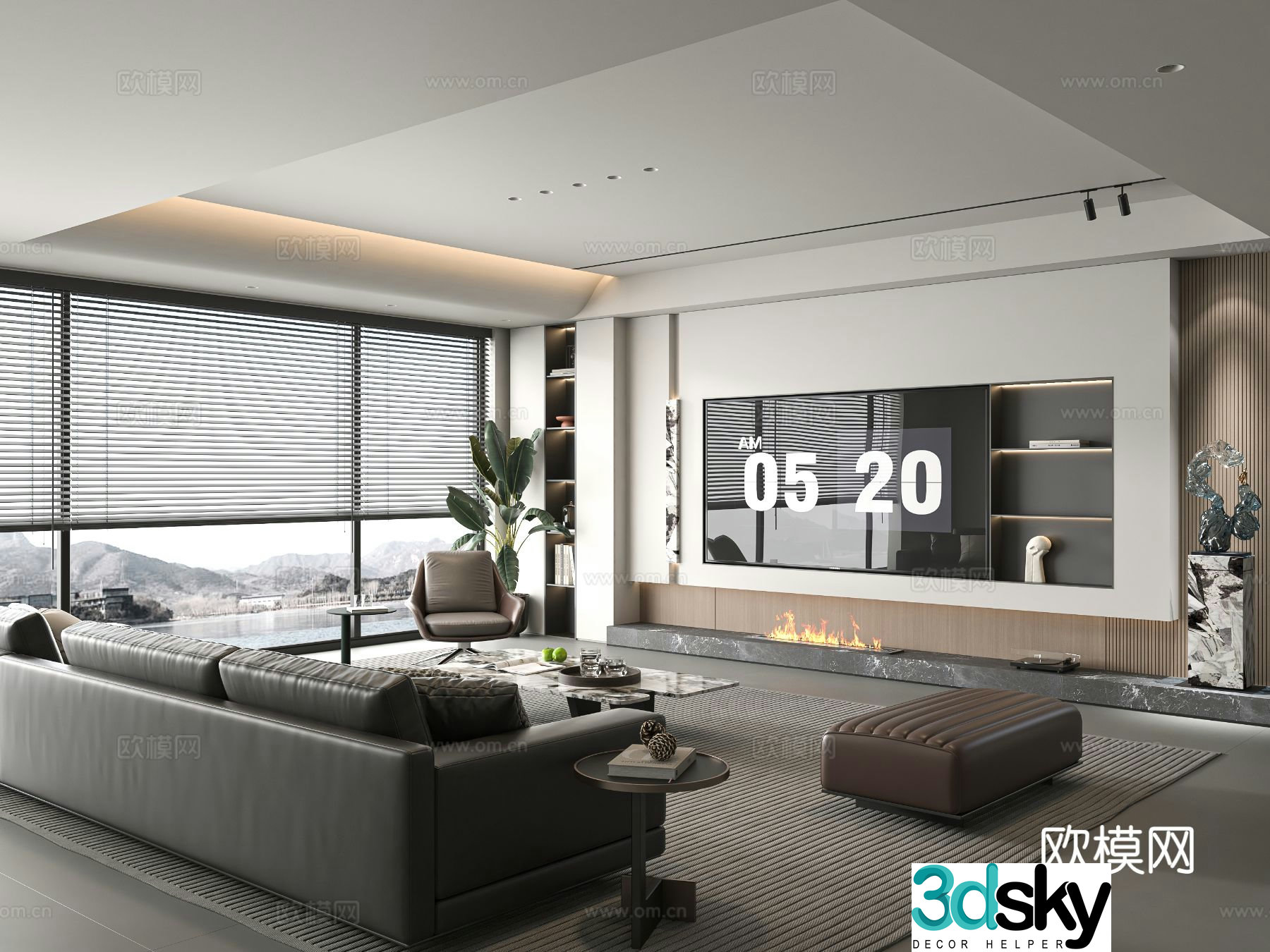 Modern living room 3d model