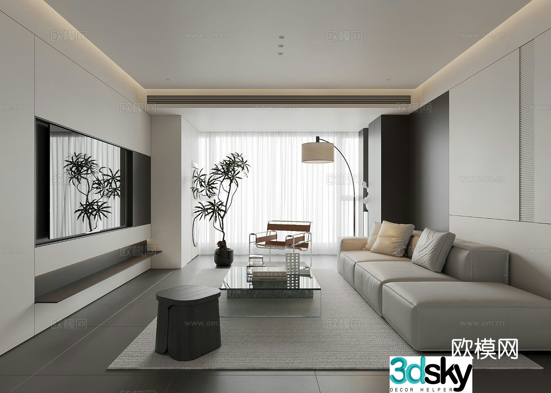 Modern living room 3d model