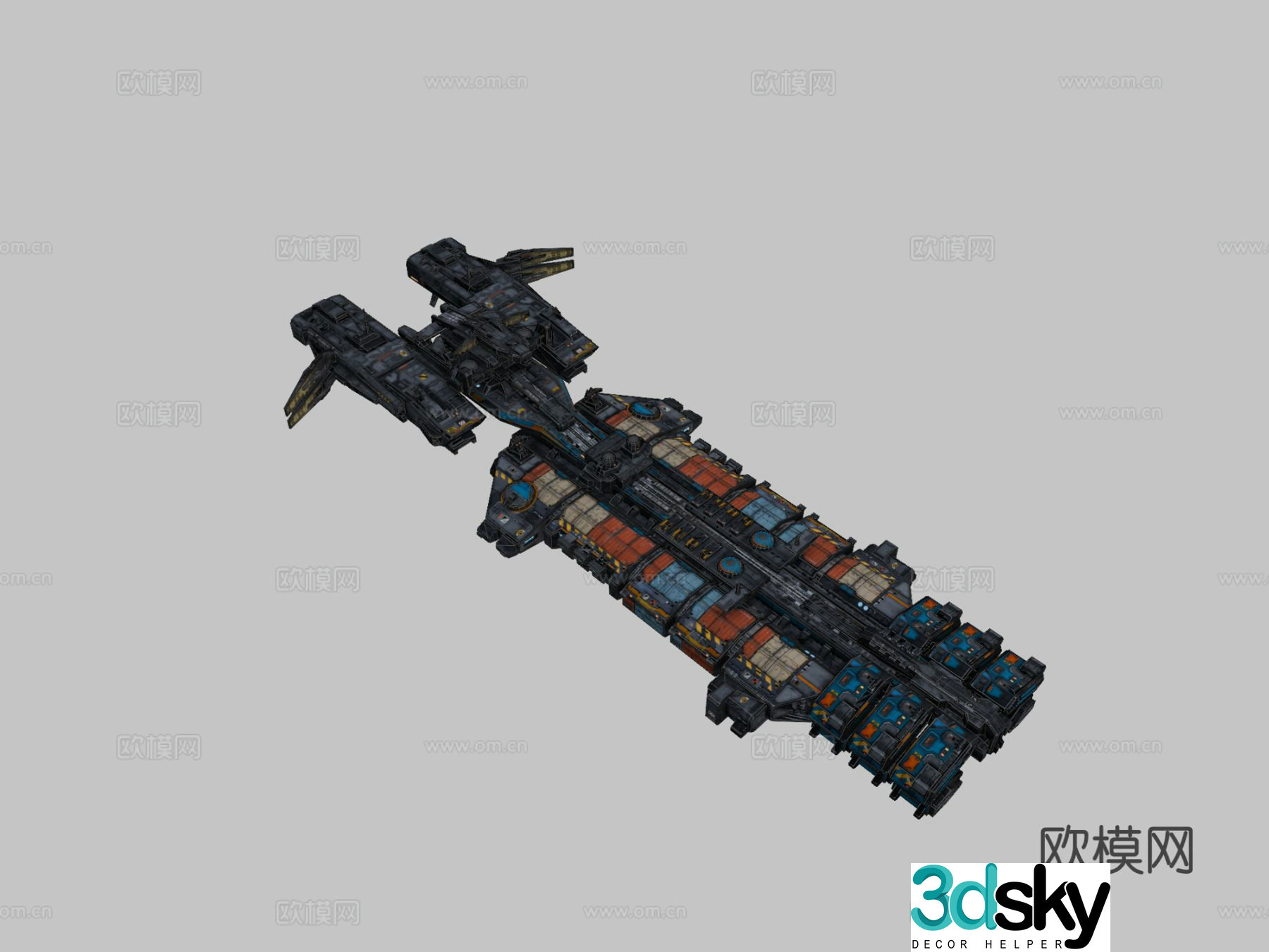 space cargo ship aircraft spacecraft 3d model