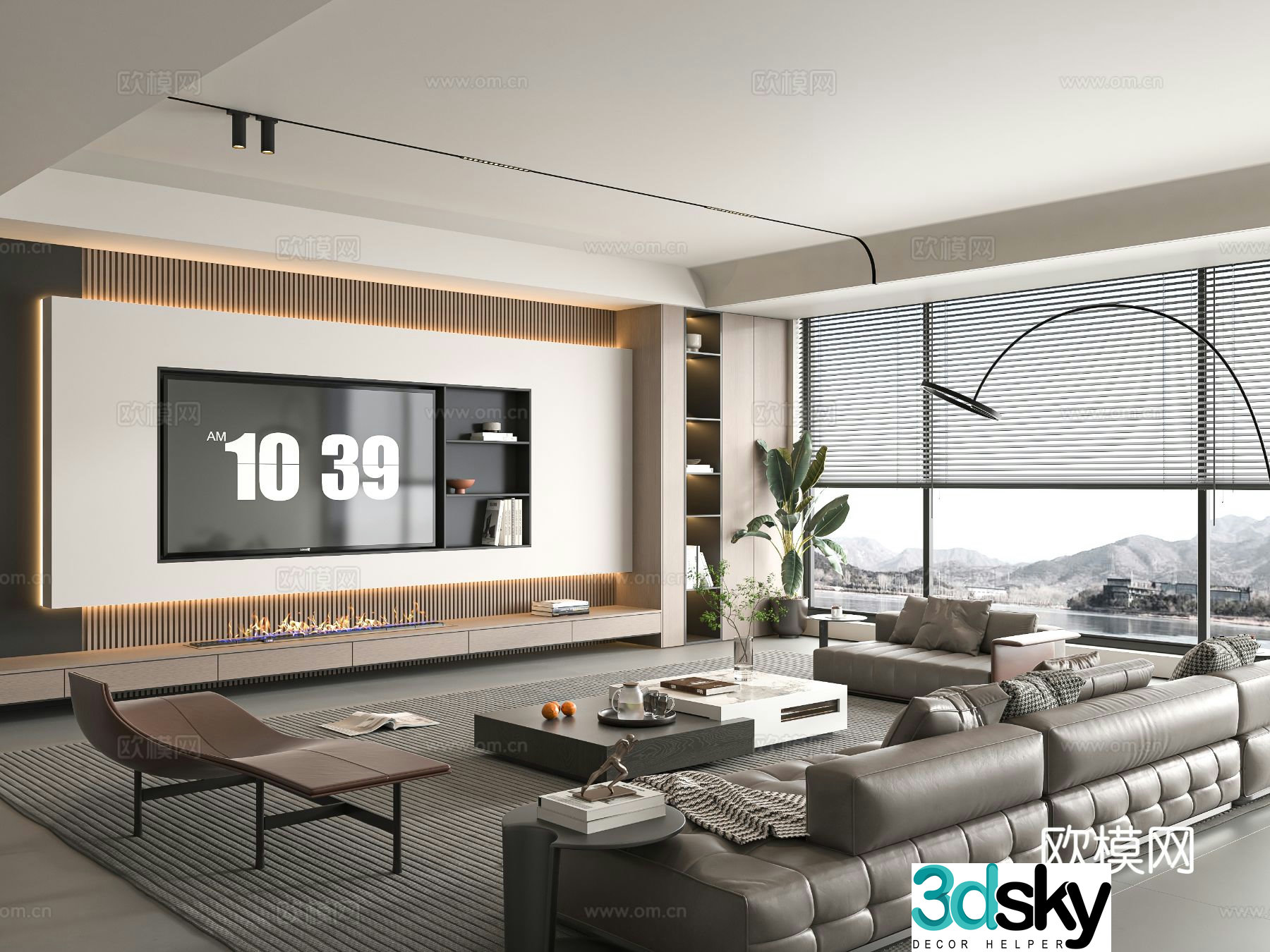 Modern living room 3d model