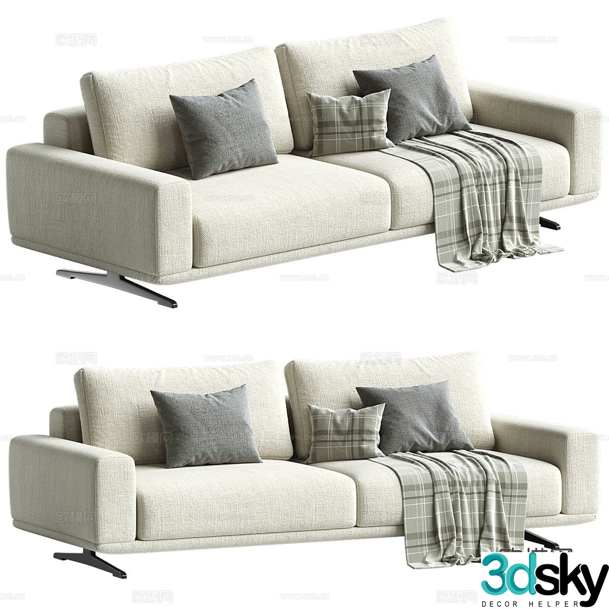 Double sofa 3d model