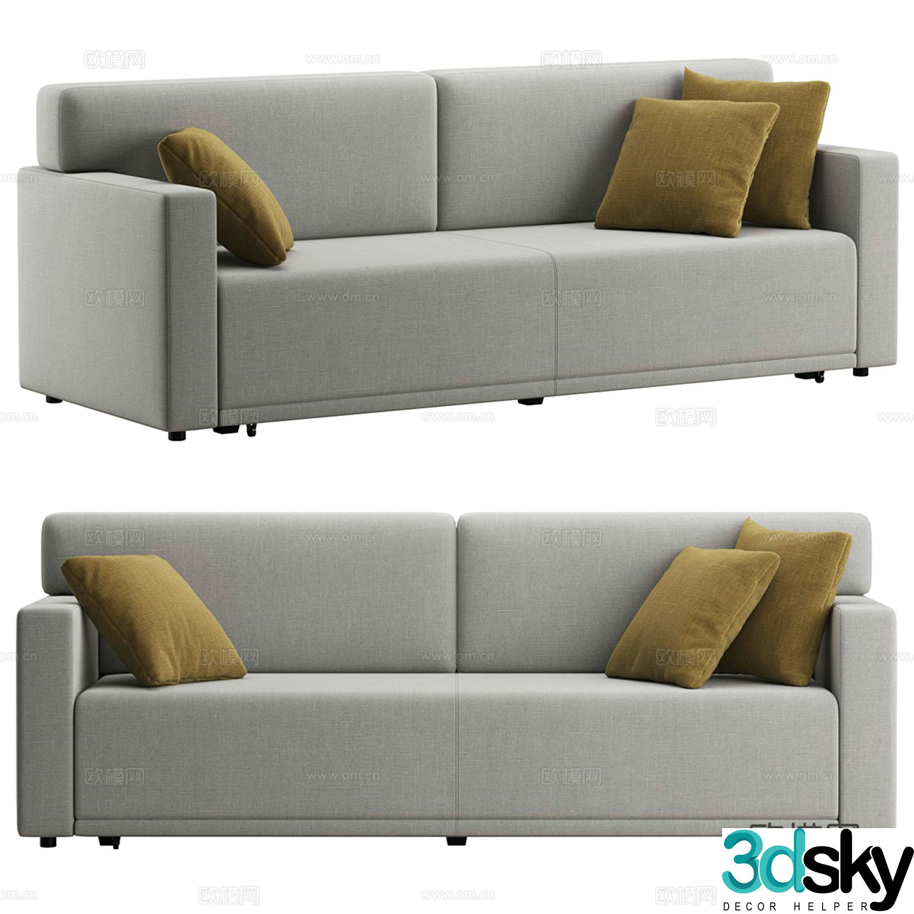 Leimark modern loveseat 3d model