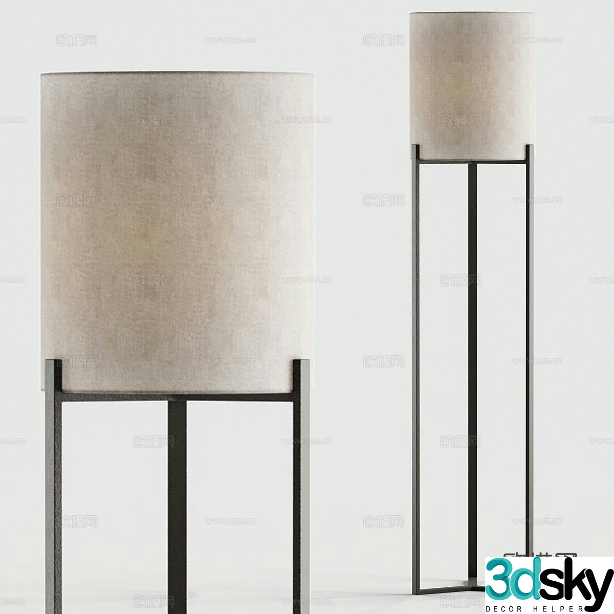 Wabi-sabi floor lamp 3d model