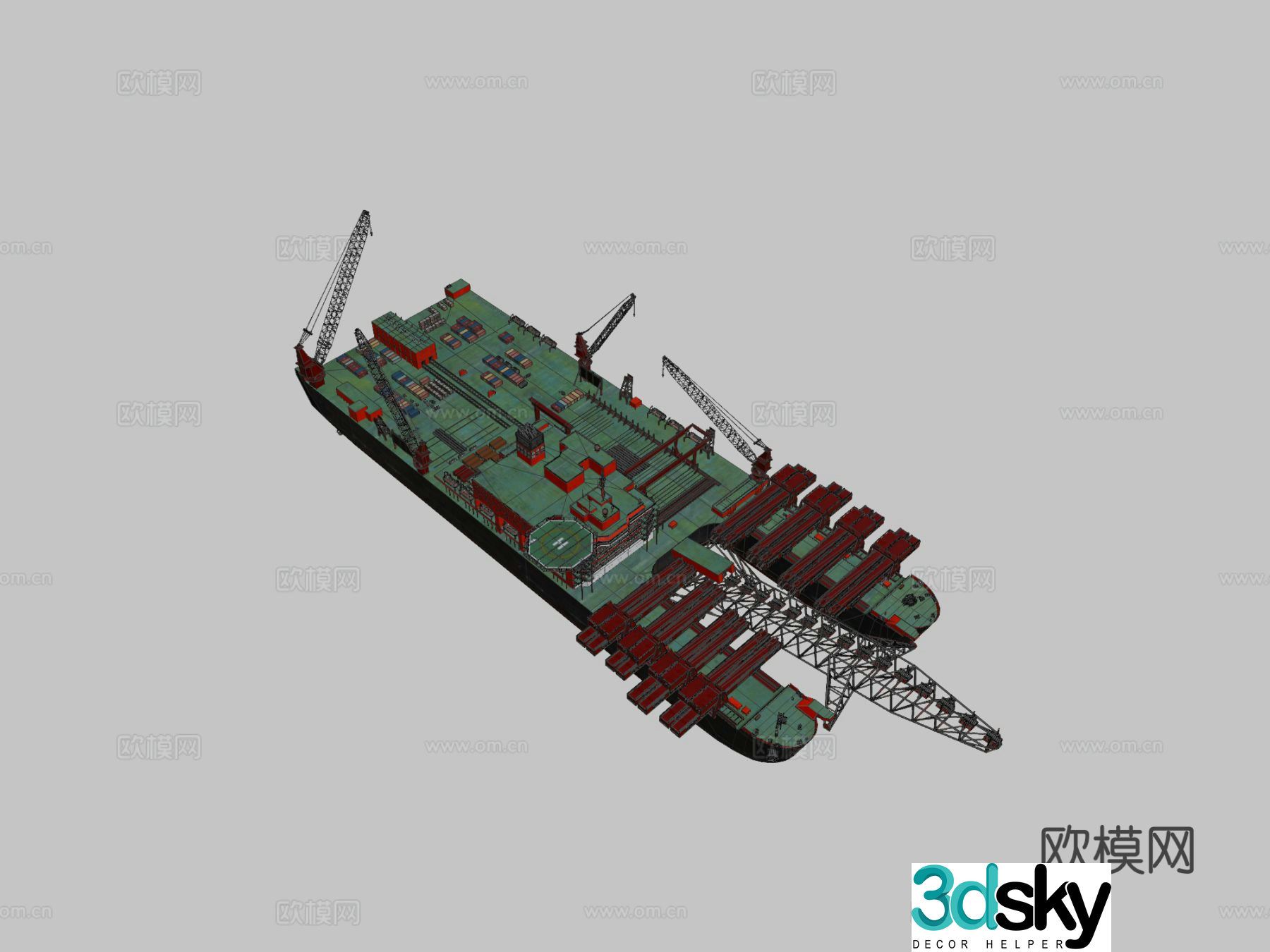Pioneer Spirit pipelaying ship 3D model