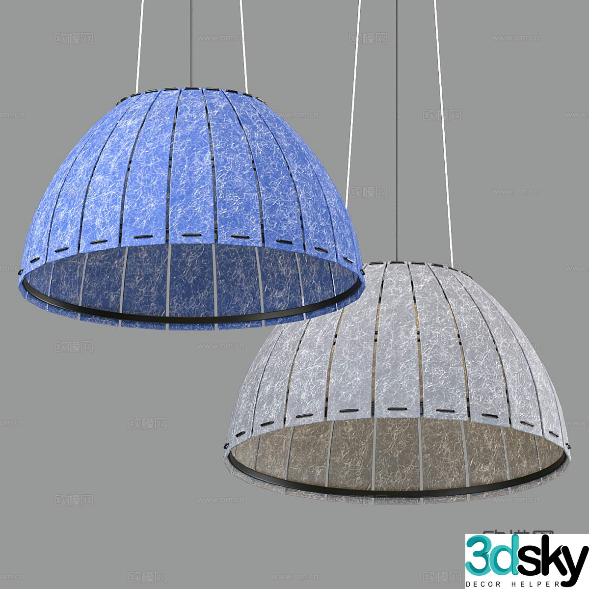 Nordic chandelier simple chandelier 3d model