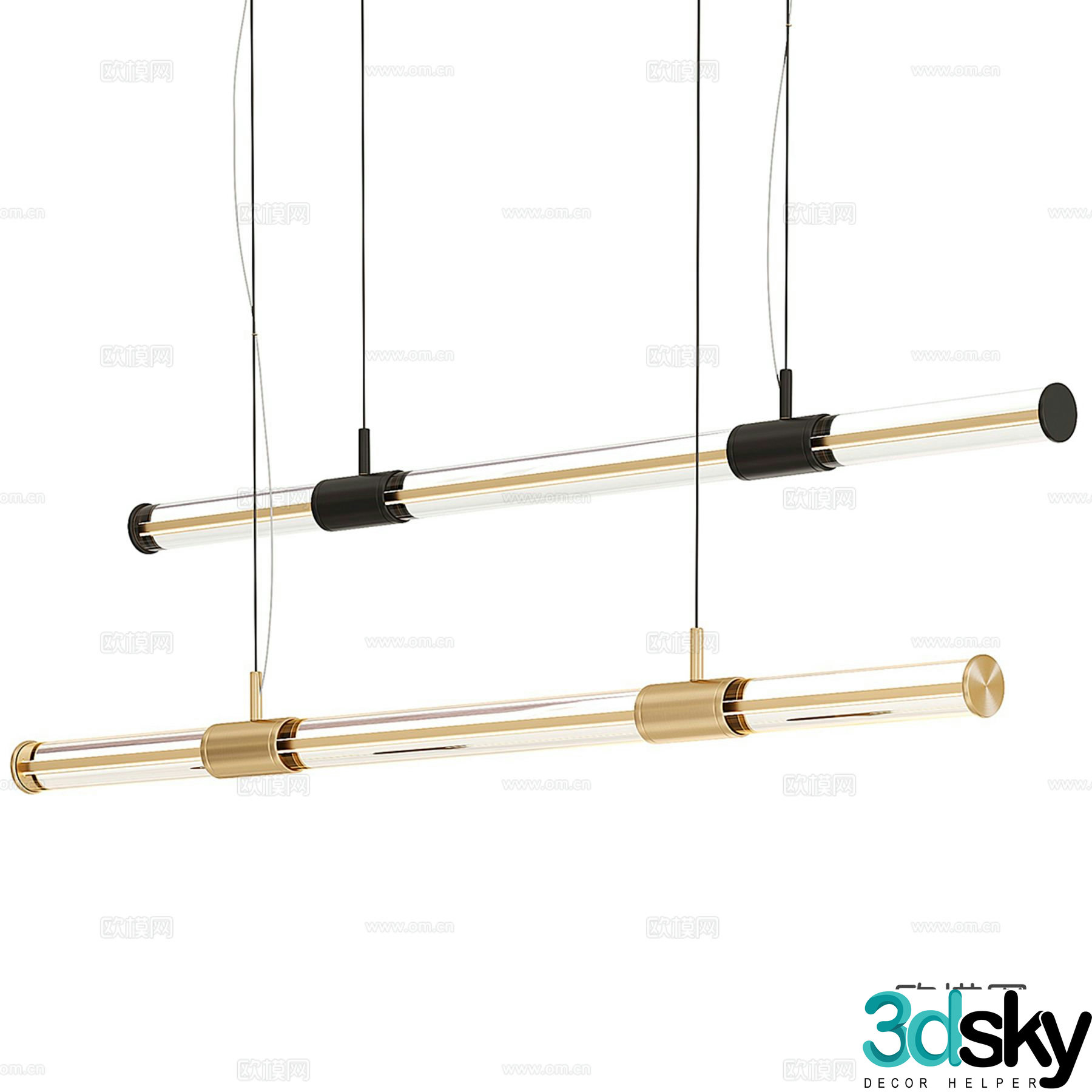 Venetian cross chandelier 3d model