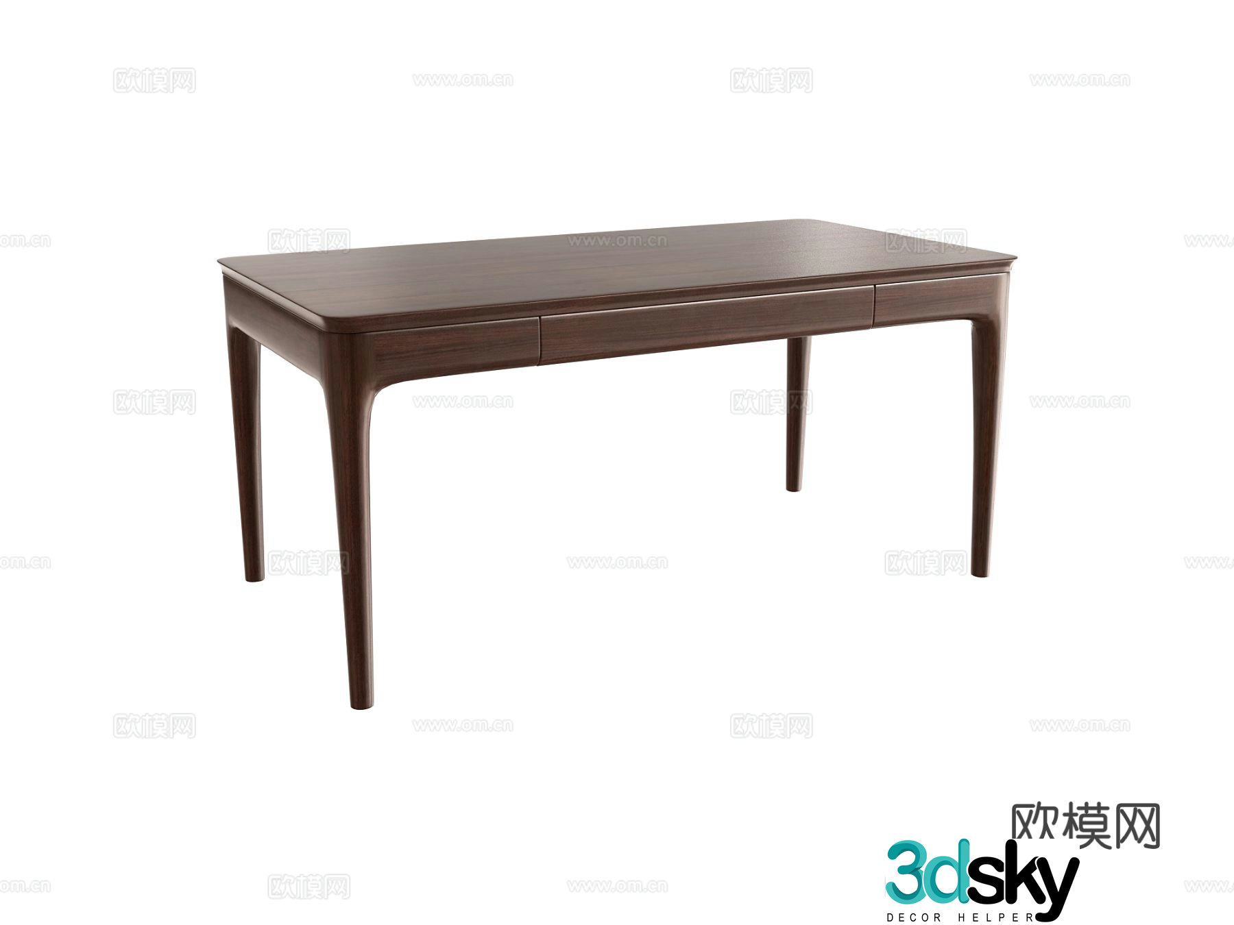 New Chinese style dining table long table 3d model