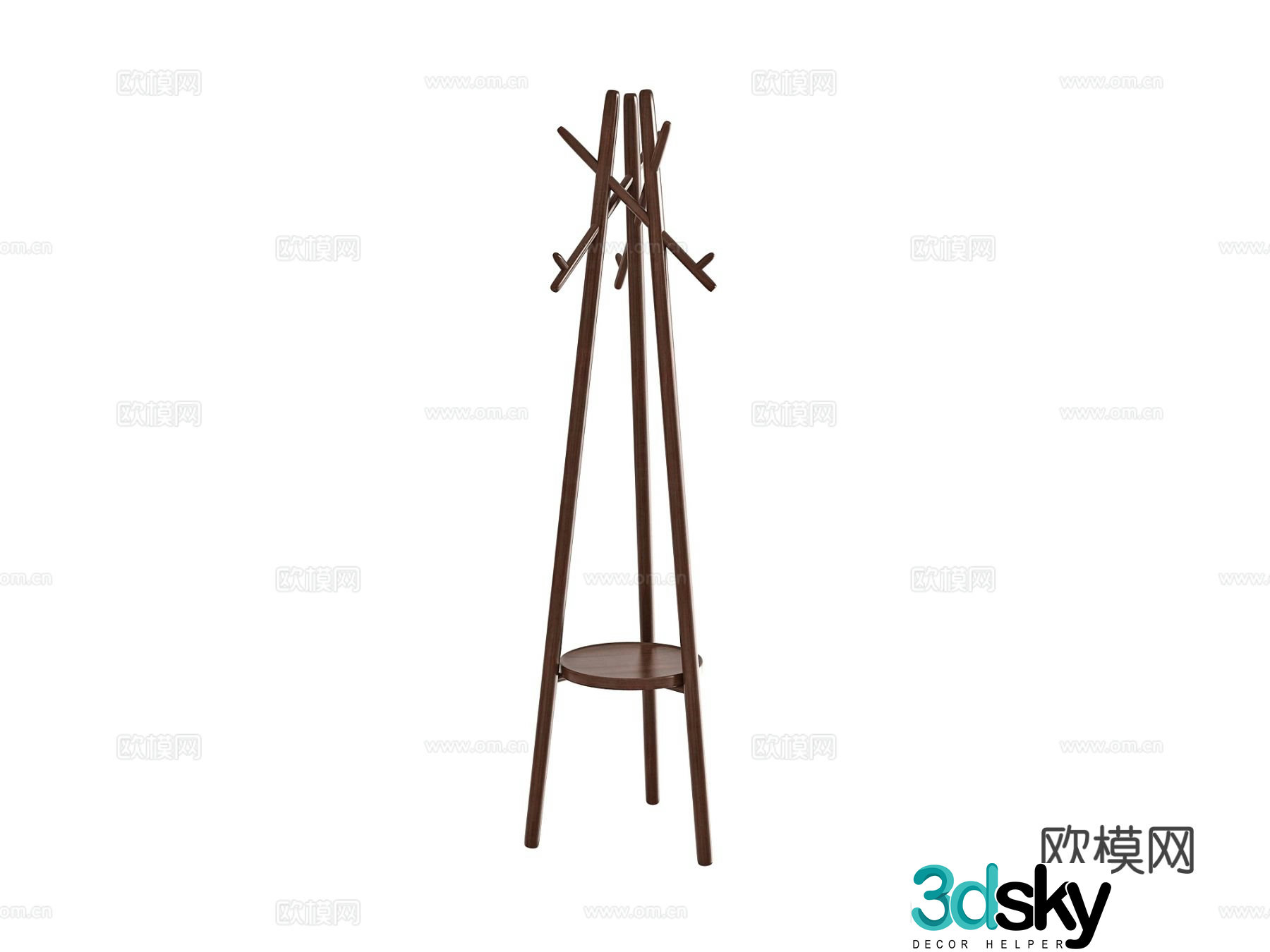 New Chinese style clothes hanger 3d model