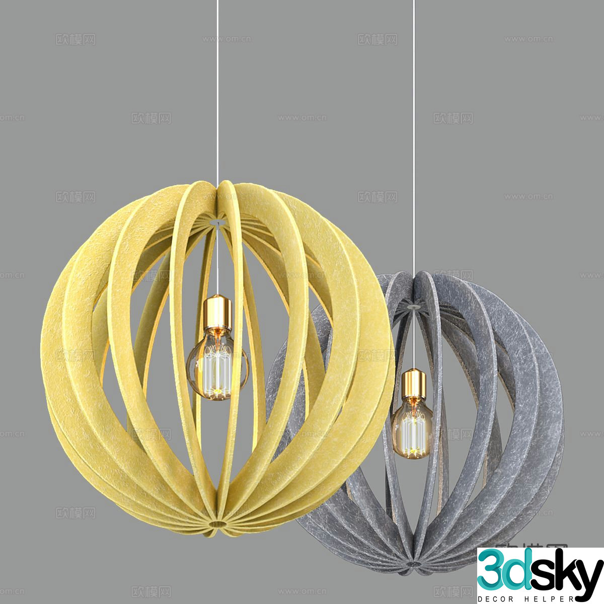 Nordic chandelier simple chandelier 3d model