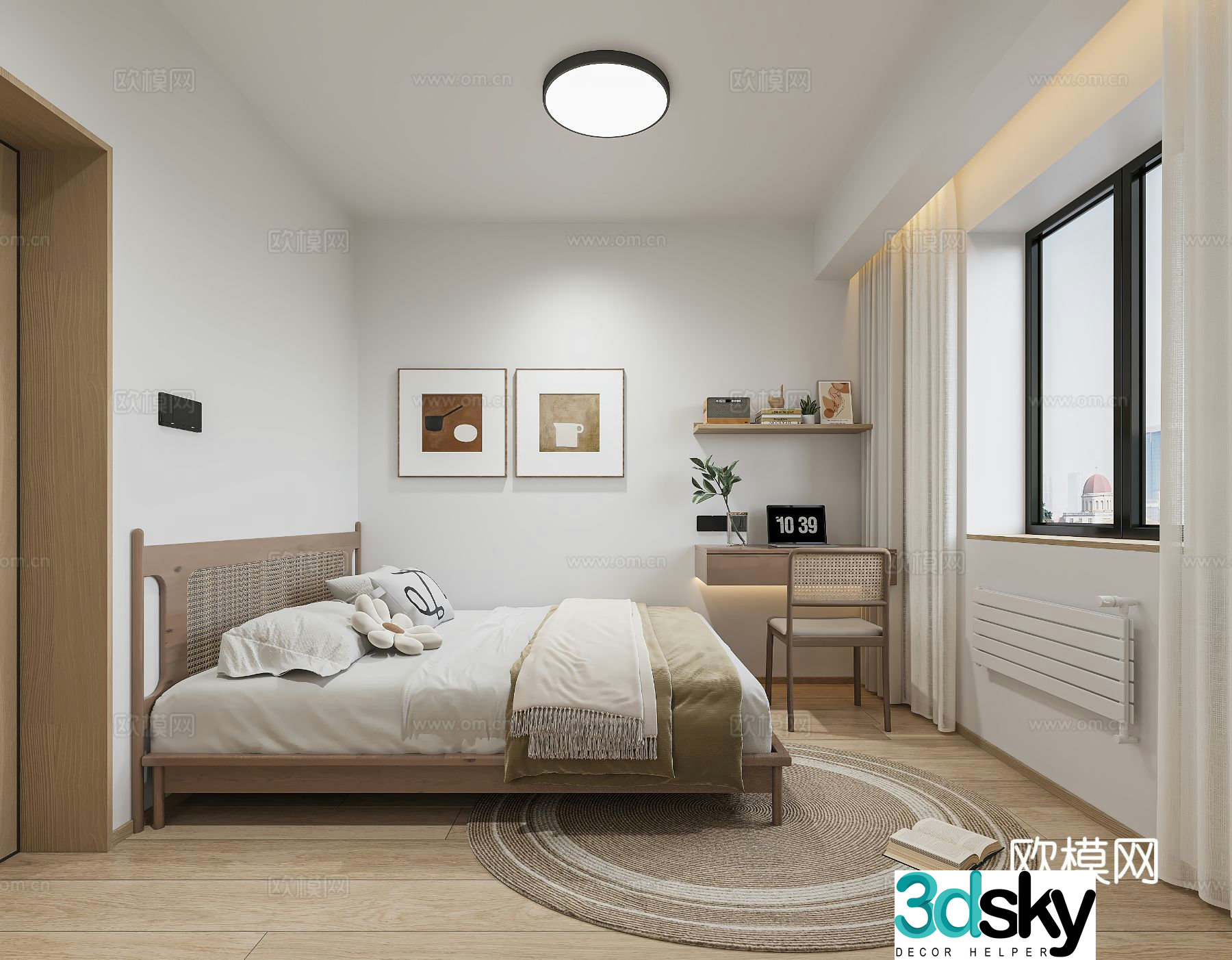 Nordic Bedroom Second Bedroom 3D model