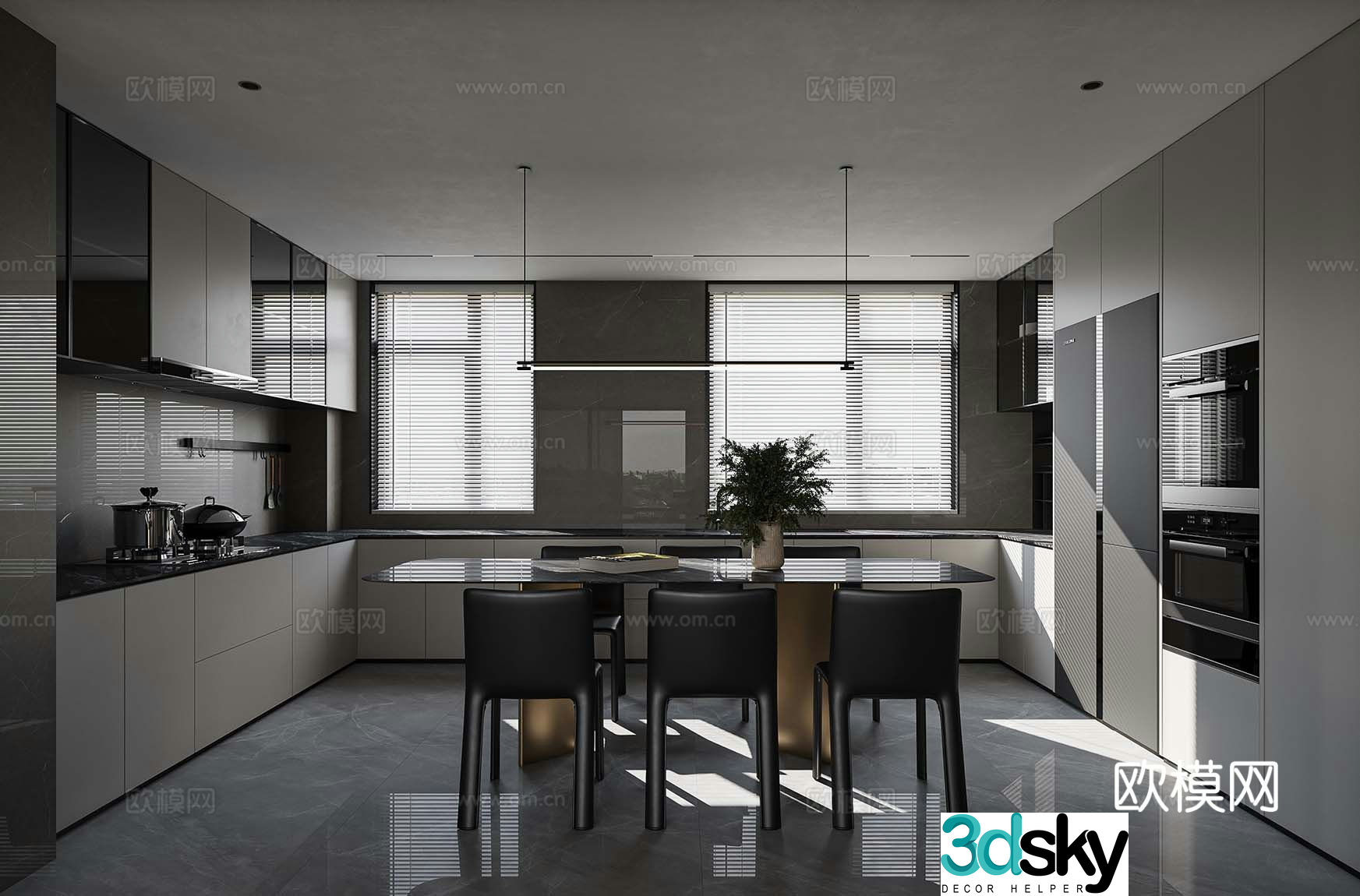 Modern restaurant 3d model