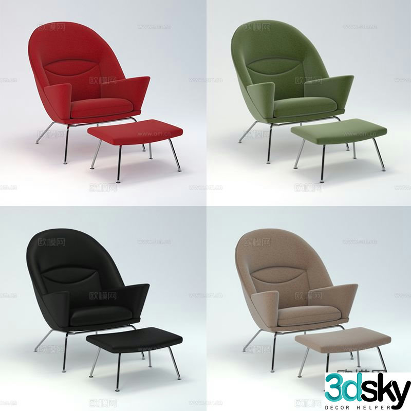Oculus modern chair lounge chair 3d model