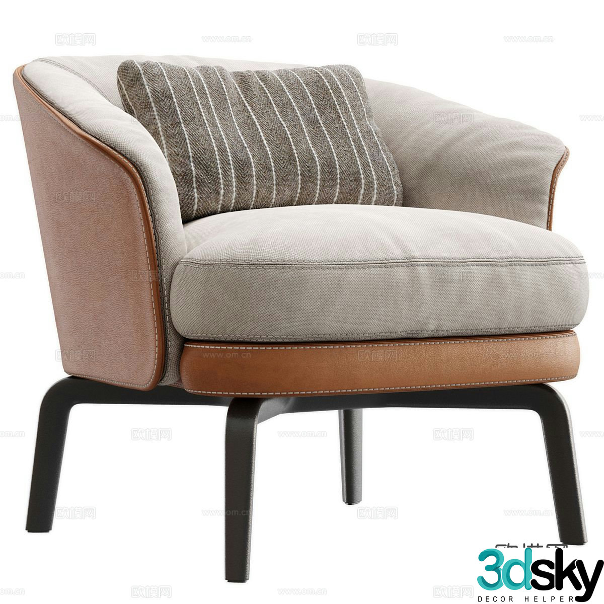 Poltrona Frau modern sofa chair lounge chair 3d model