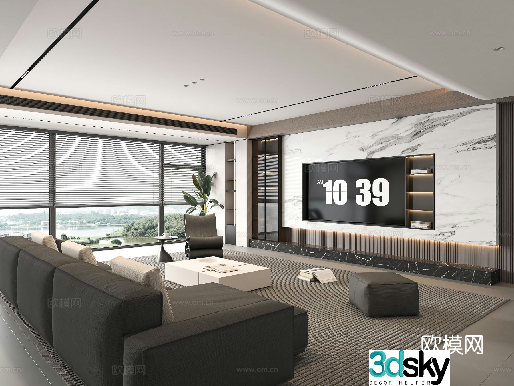 Modern living room 3d model