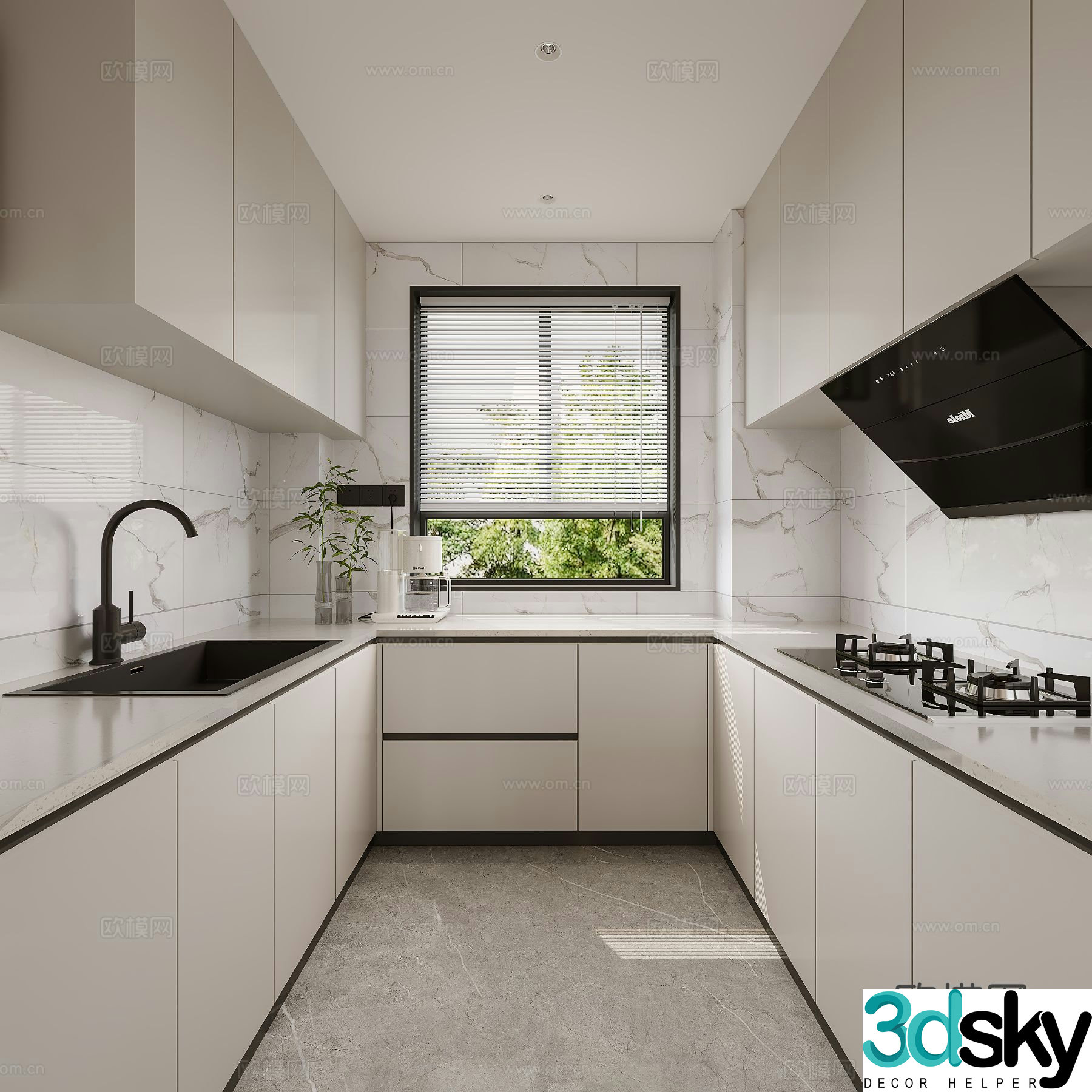 Modern kitchen 3d model