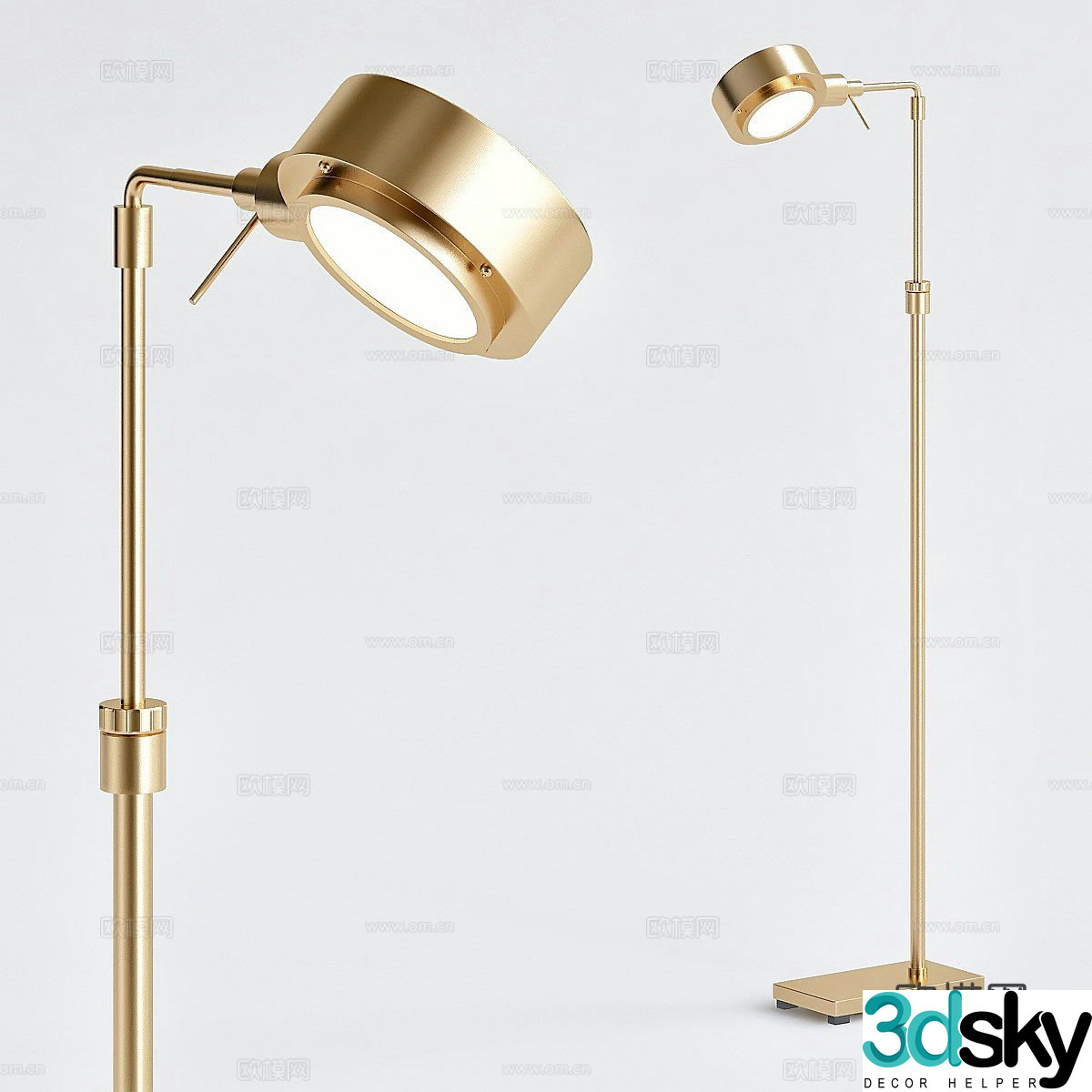 Light luxury floor lamp 3D model