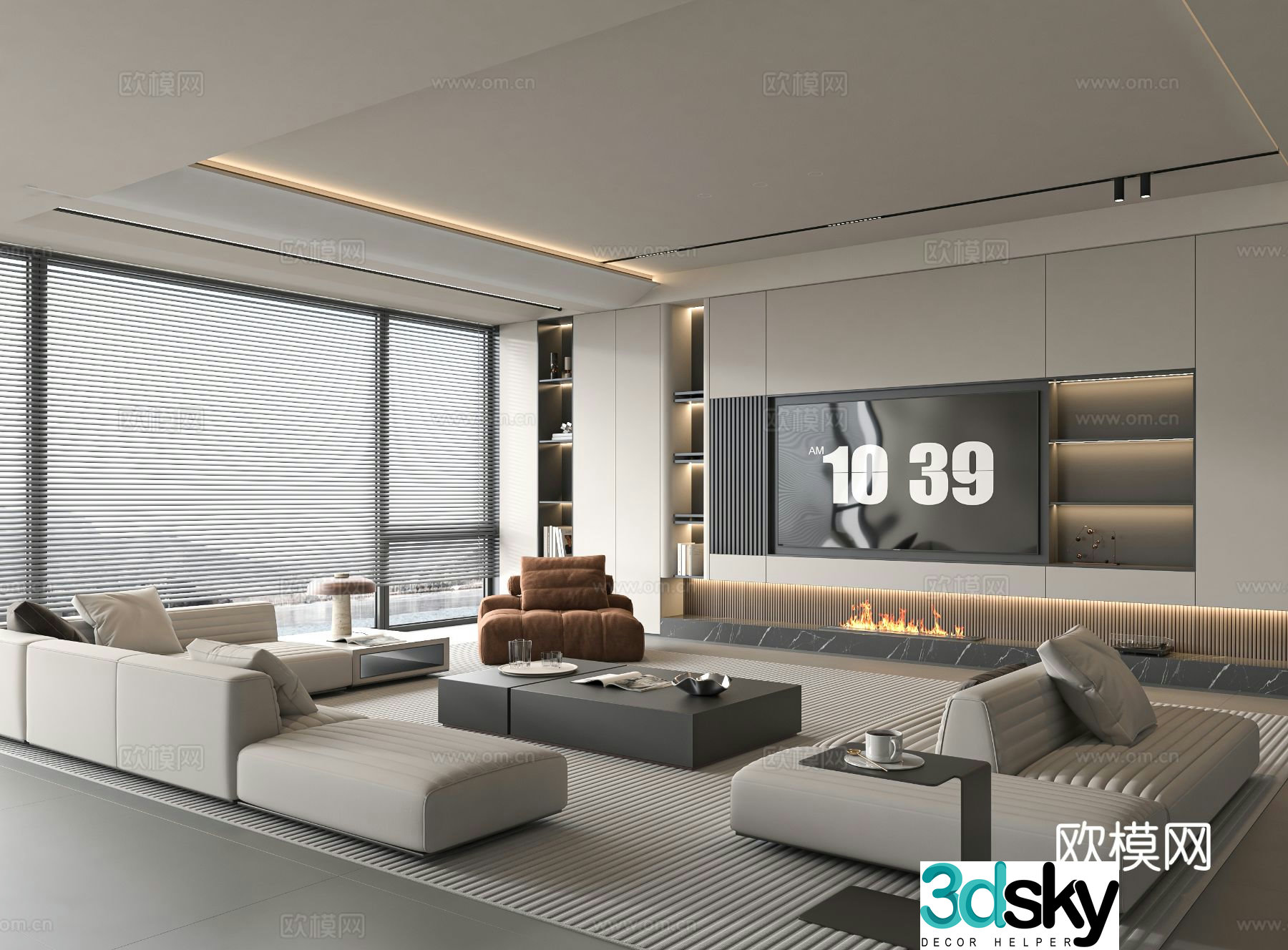 Modern living room 3d model