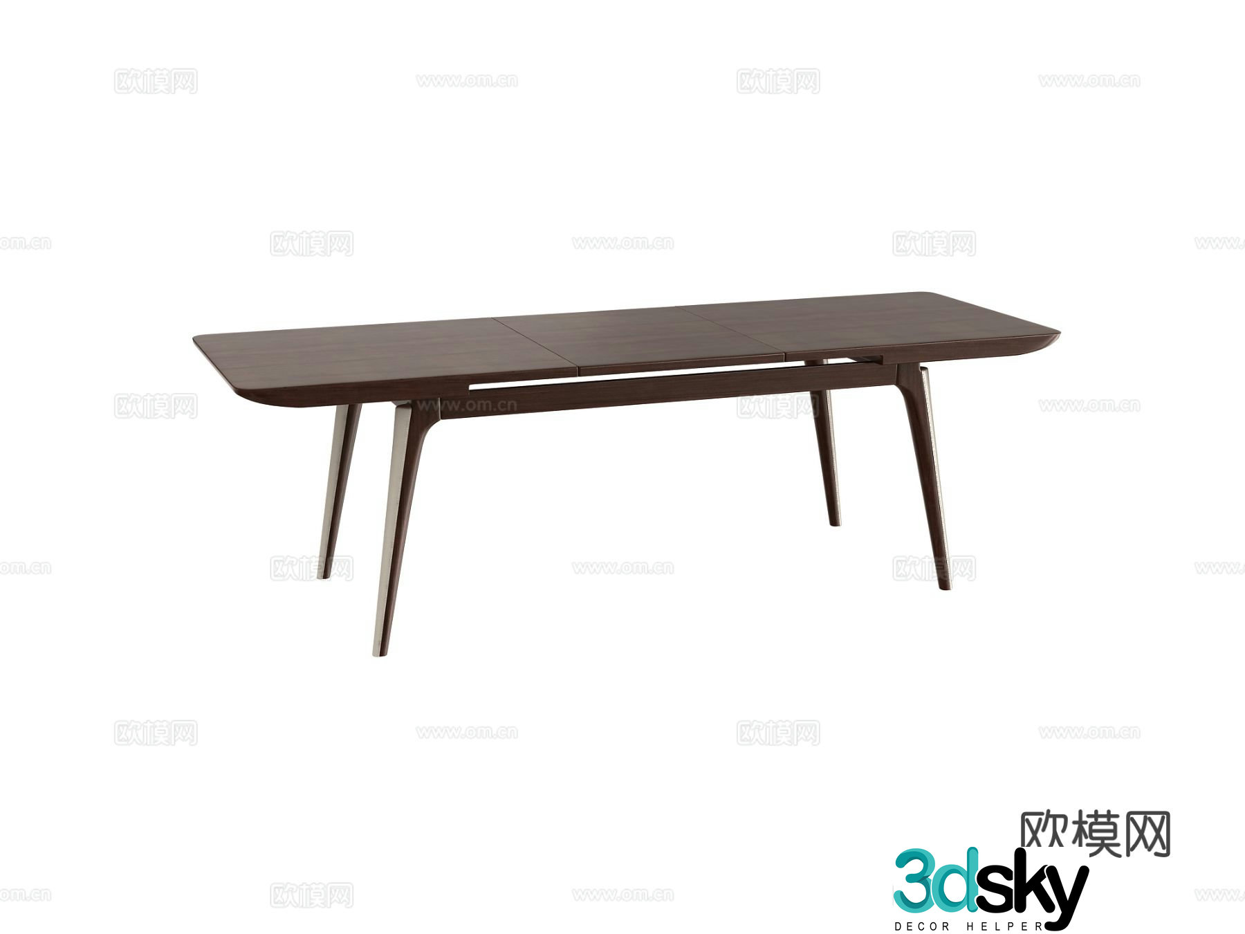 New Chinese style dining table solid wood dining table 3d model