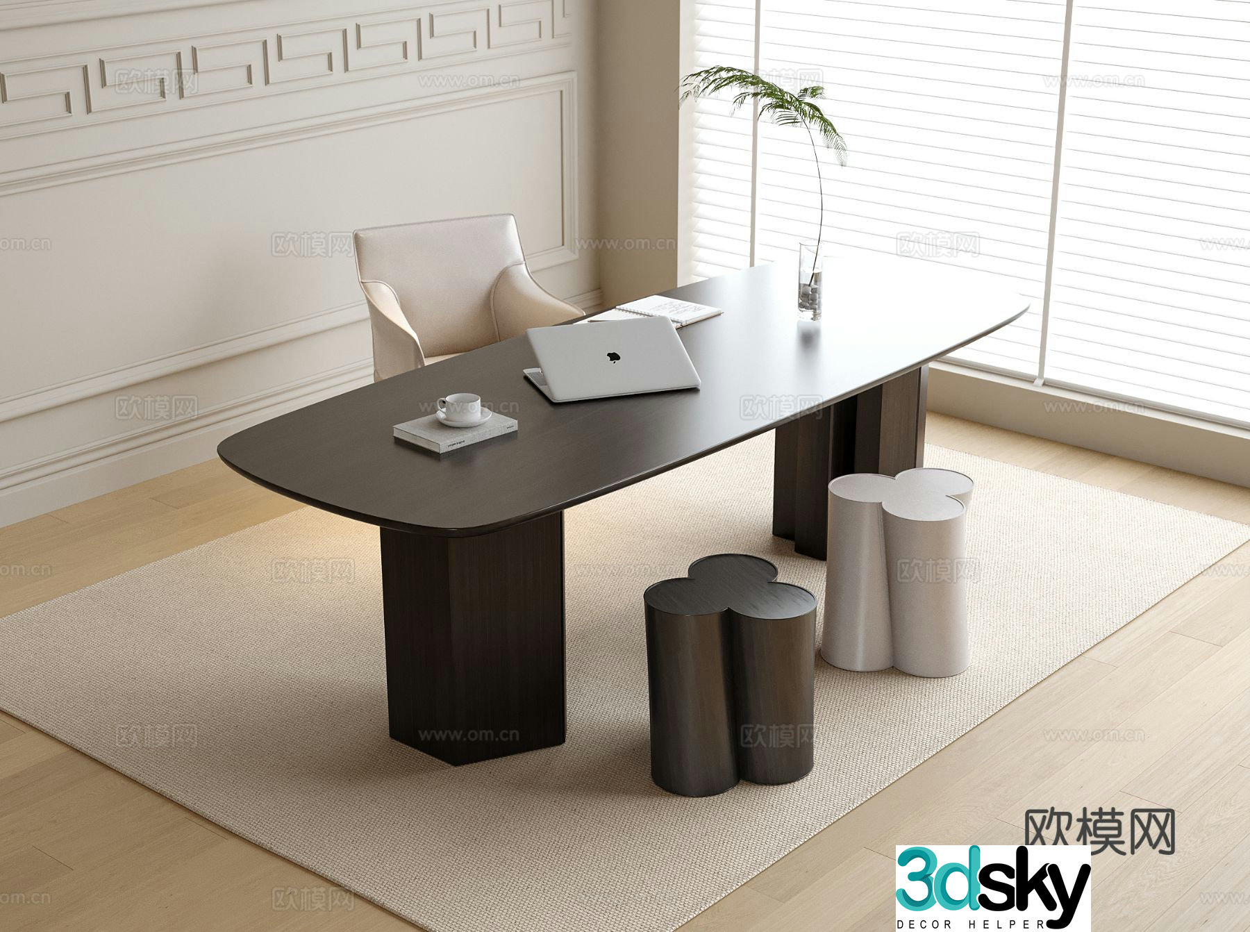 Modern desk chair 3d model
