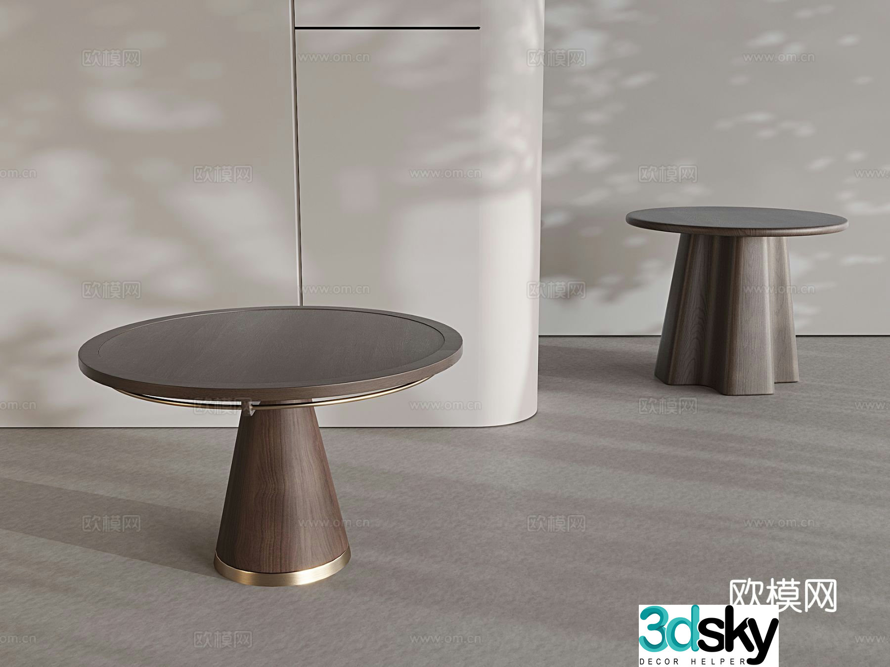 Light luxury coffee table 3D model