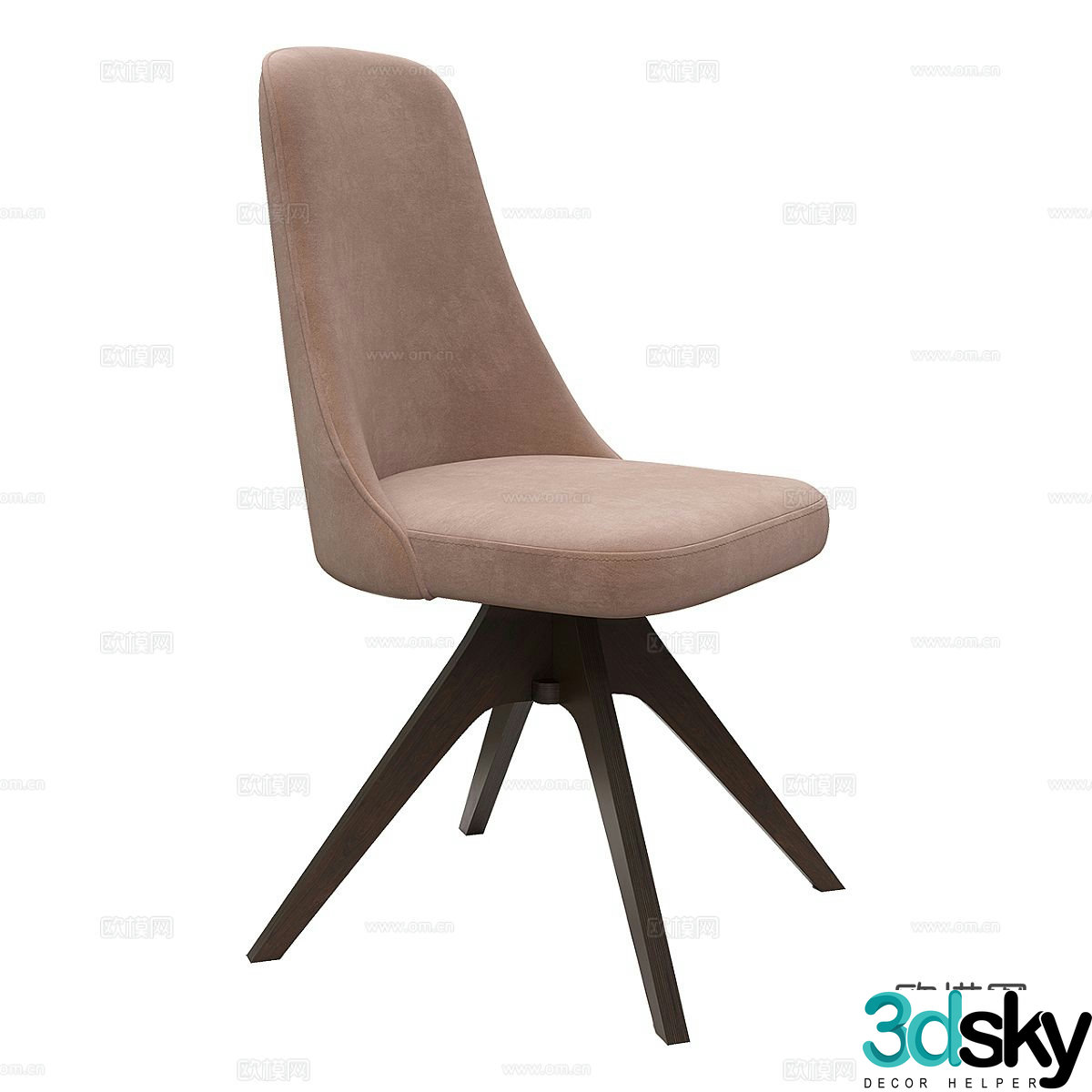 Modern simple single chair chair 3d model