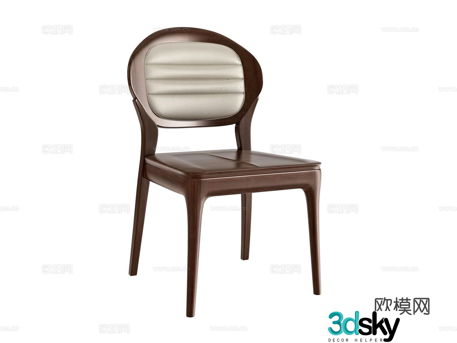 Chinese dining chair chair back chair 3d model