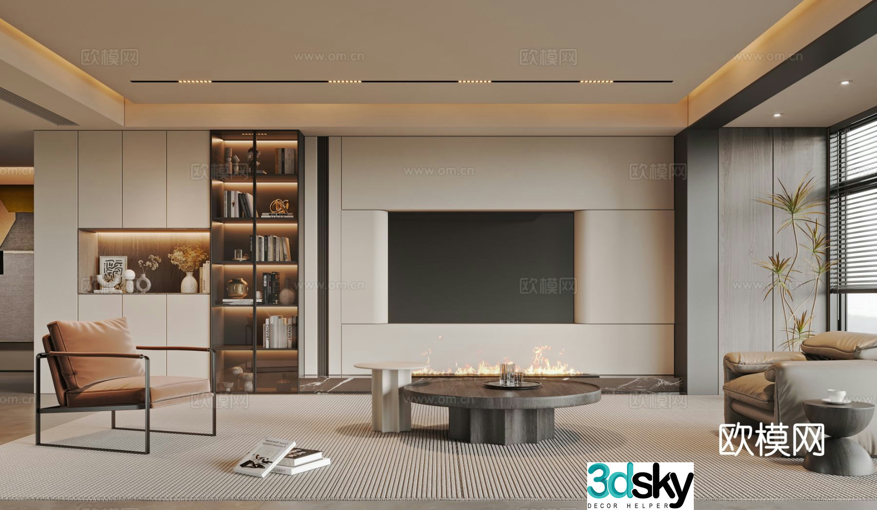Modern living room 3d model
