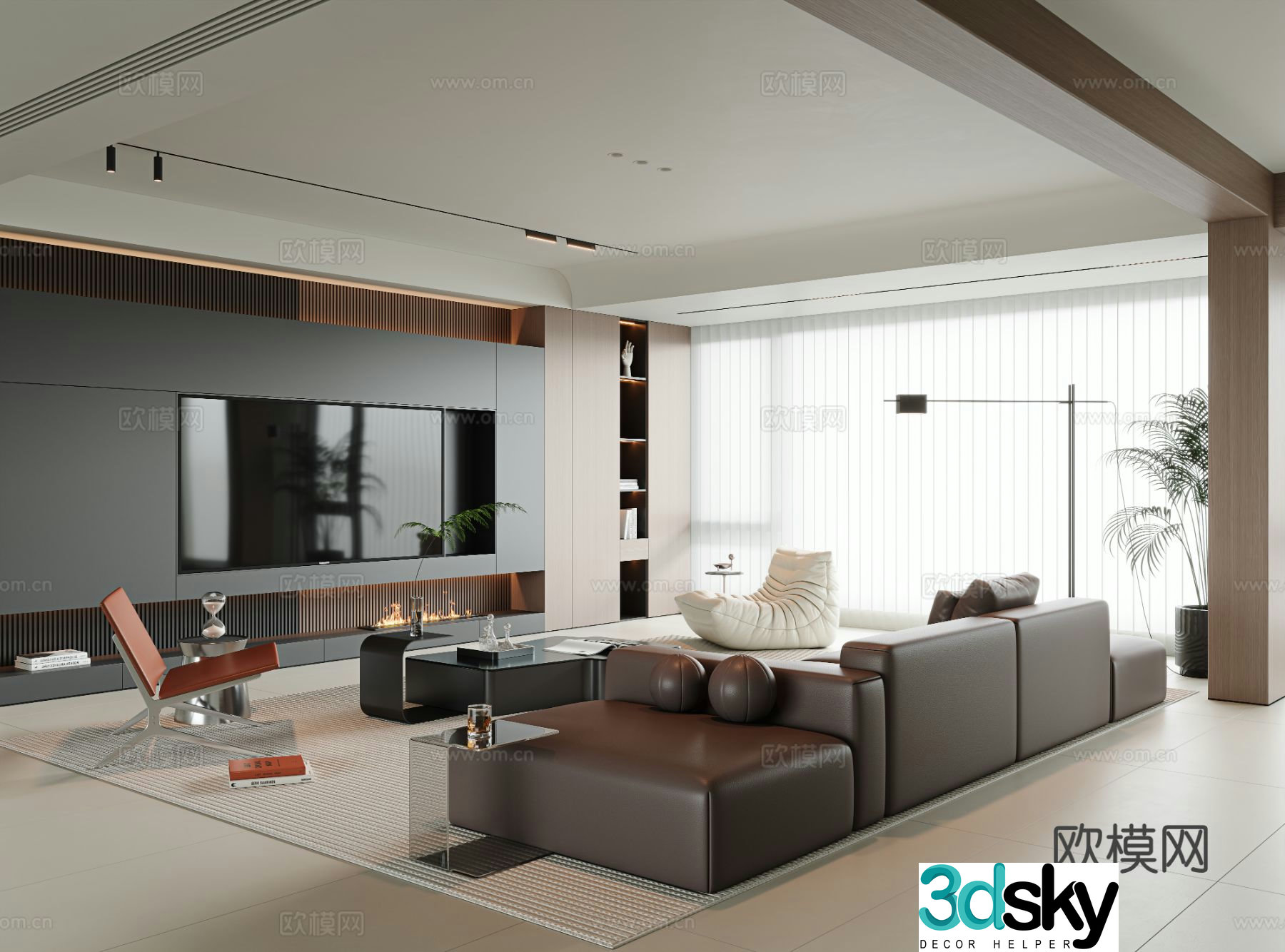 Italian living room 3d model