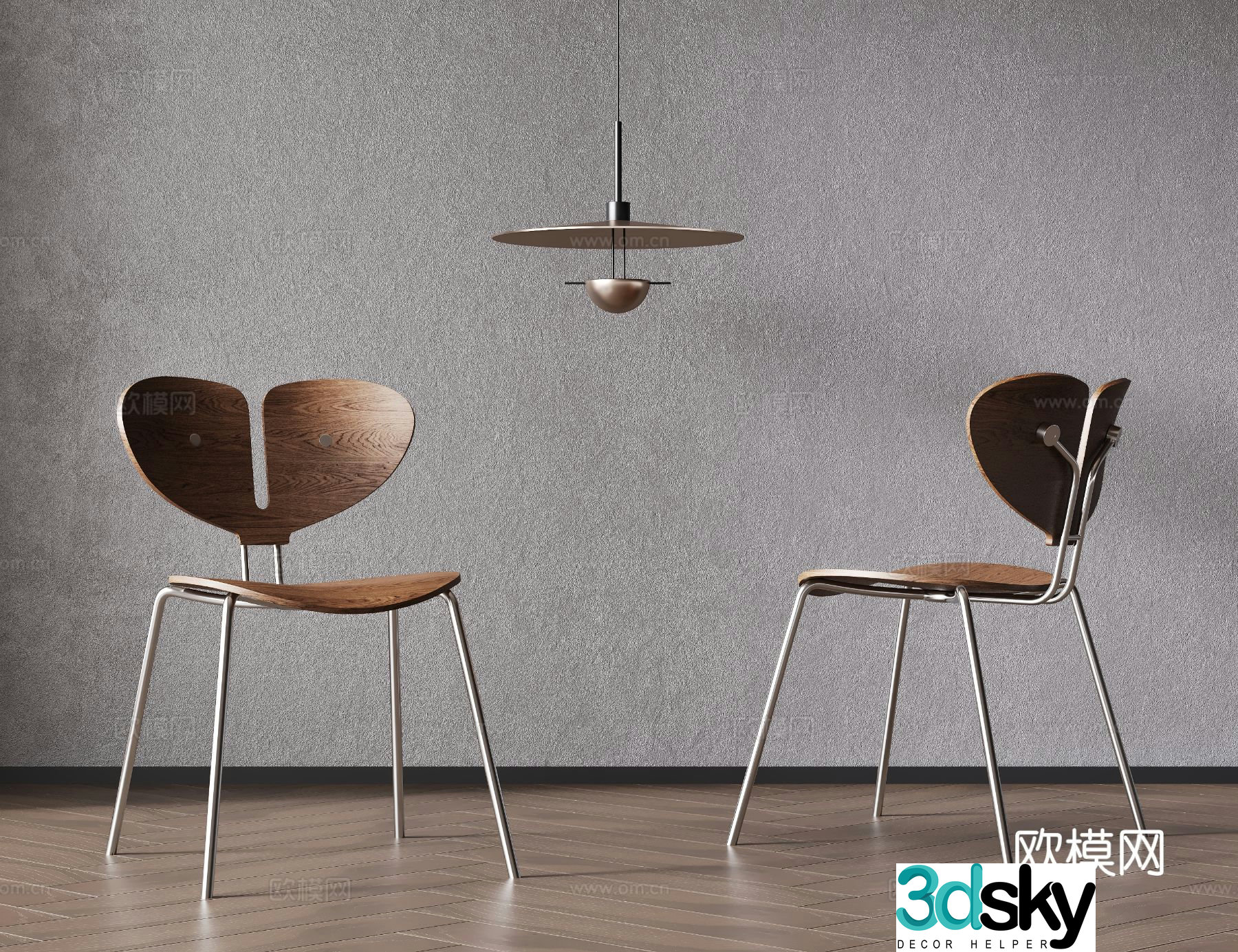 Modern single chair book chair dining chair dressing chair metal chair 3D model