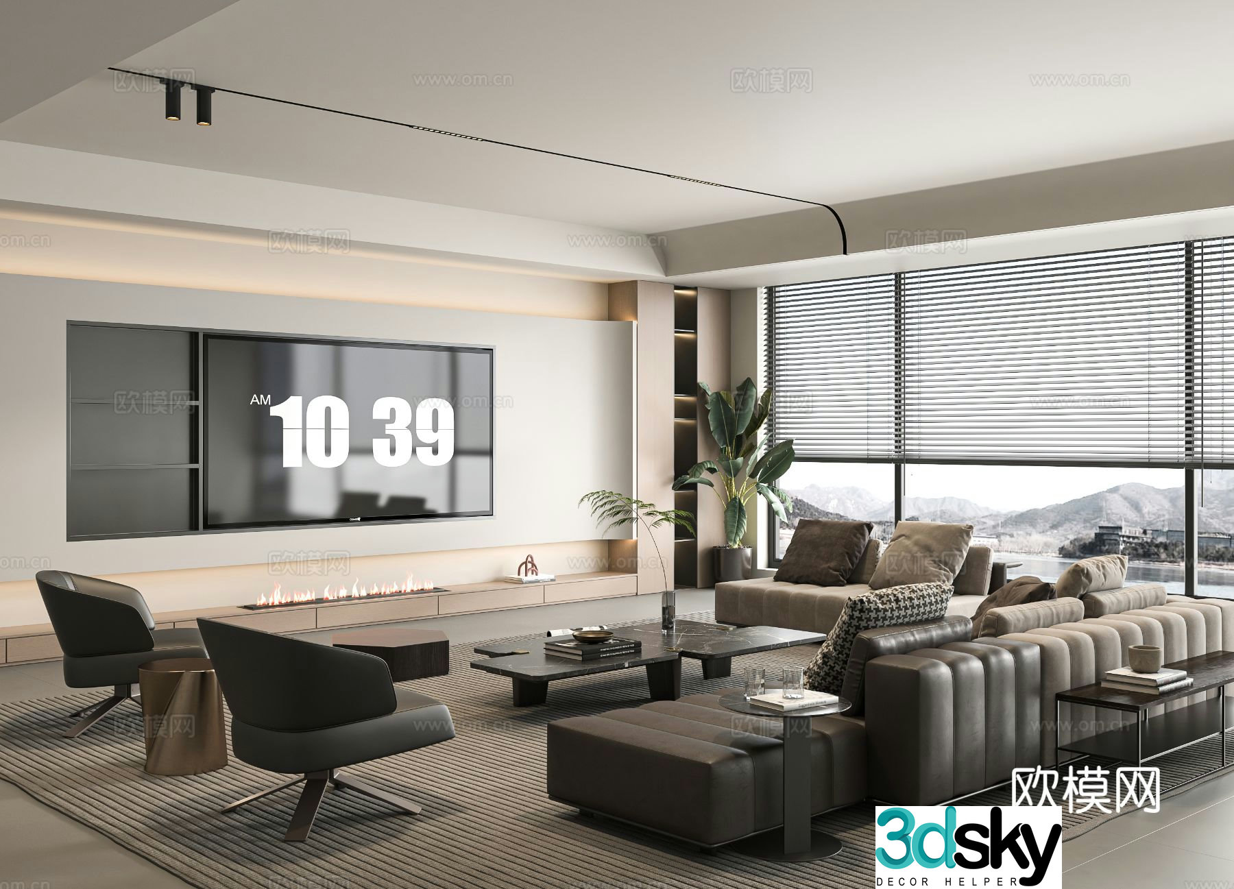 Modern living room 3d model