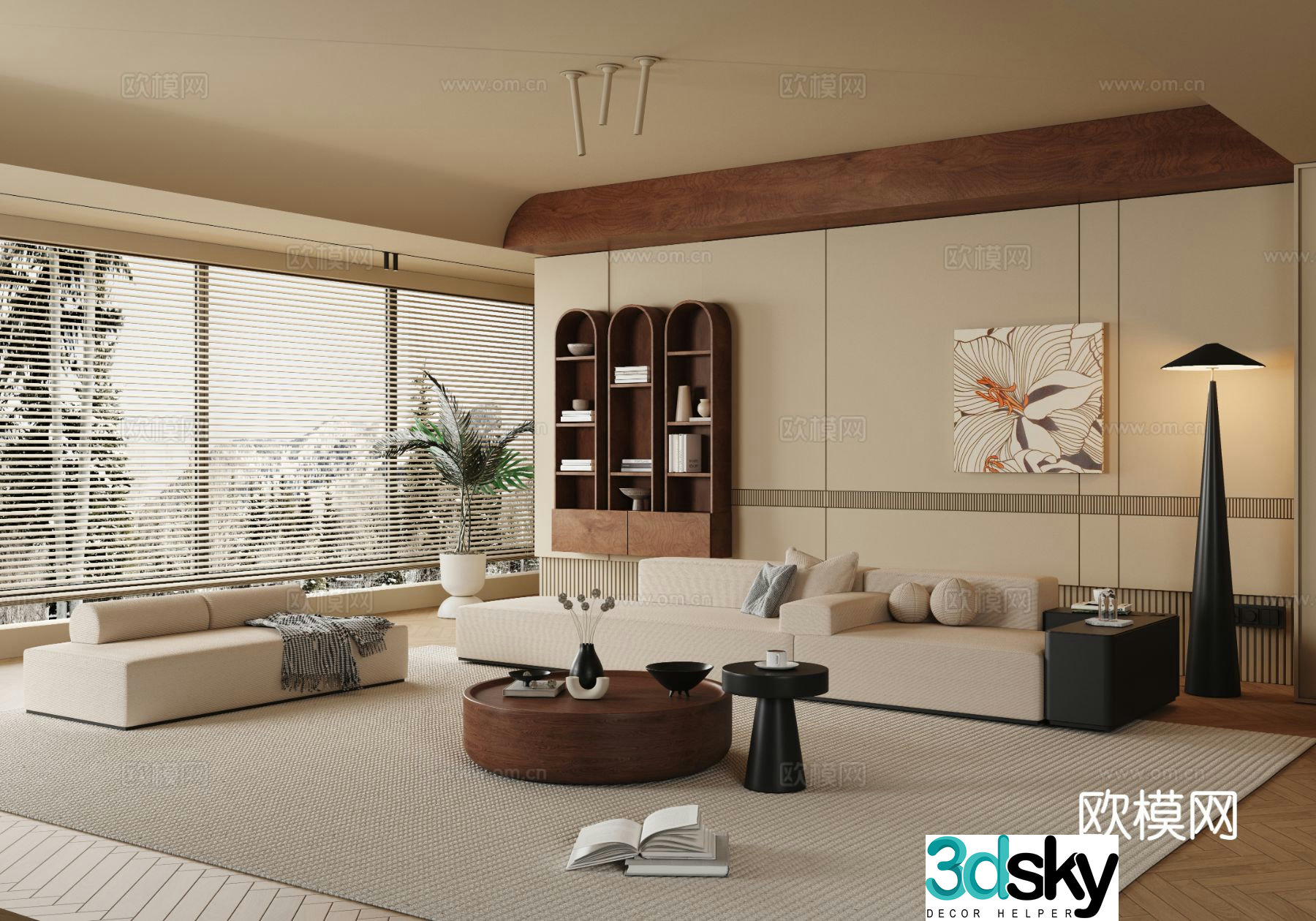 Medieval style living room 3D model