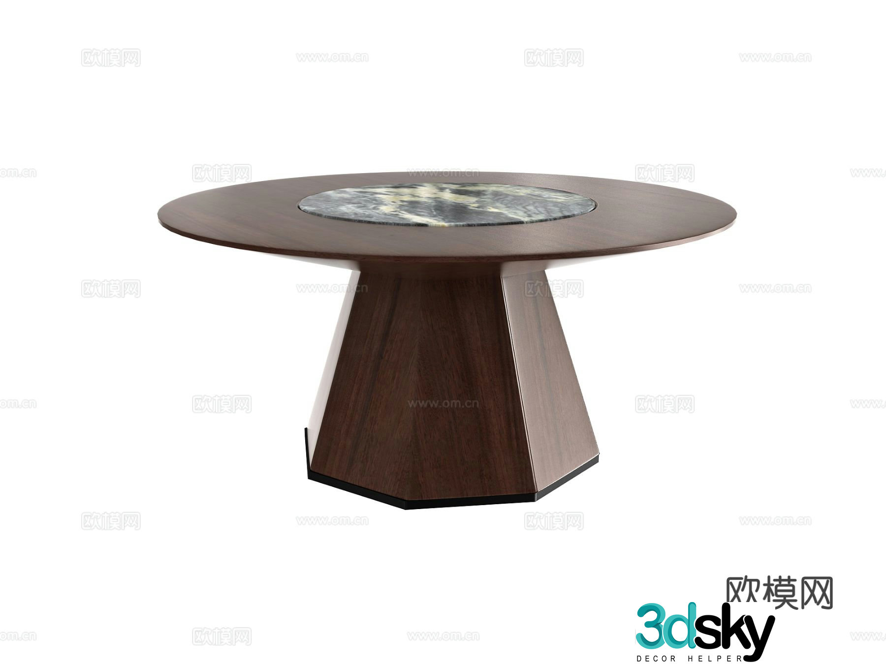 New Chinese round dining table 3d model