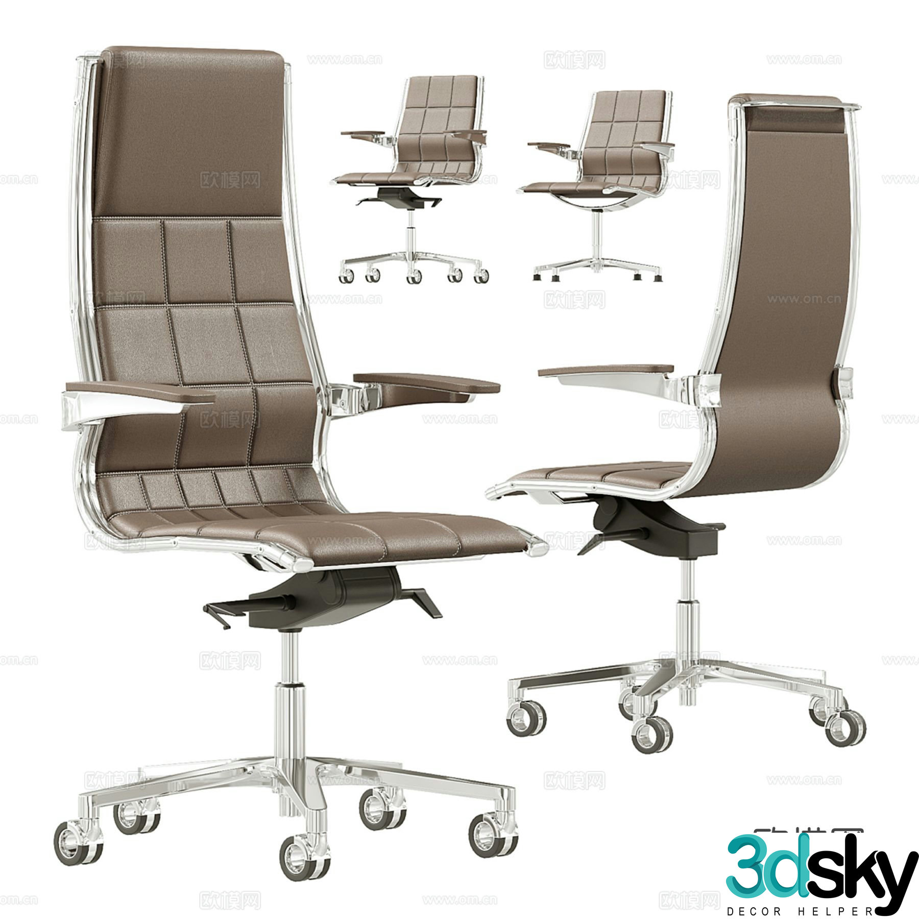 Office chair swivel chair staff chair 3d model