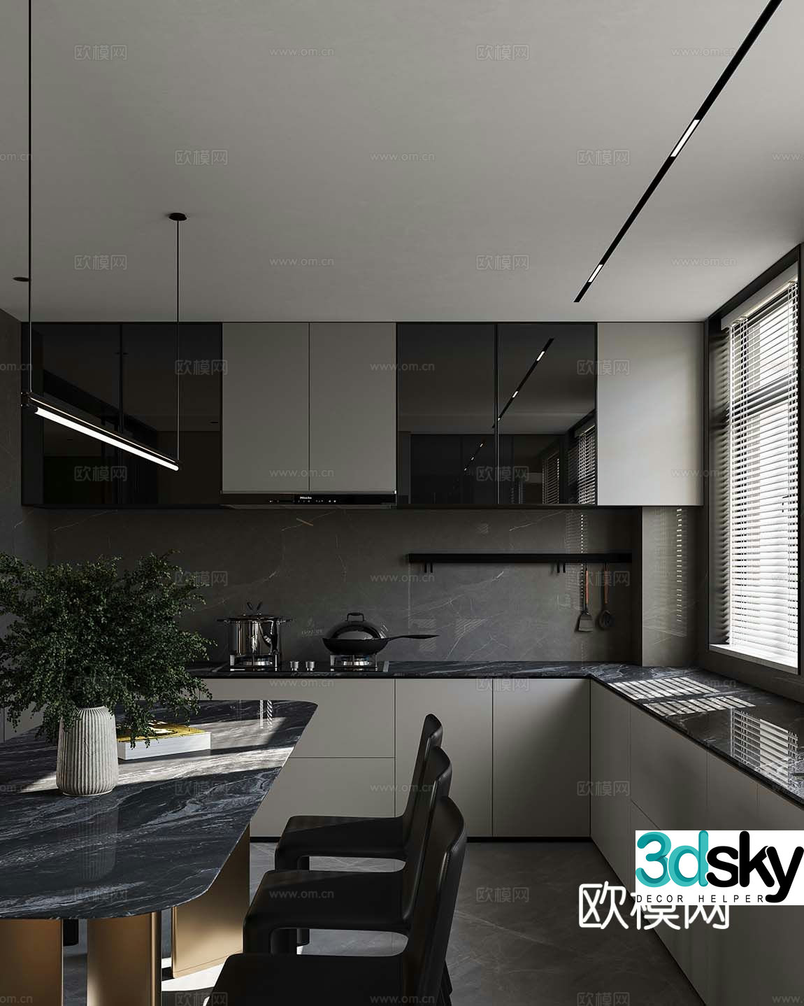 Modern kitchen 3d model
