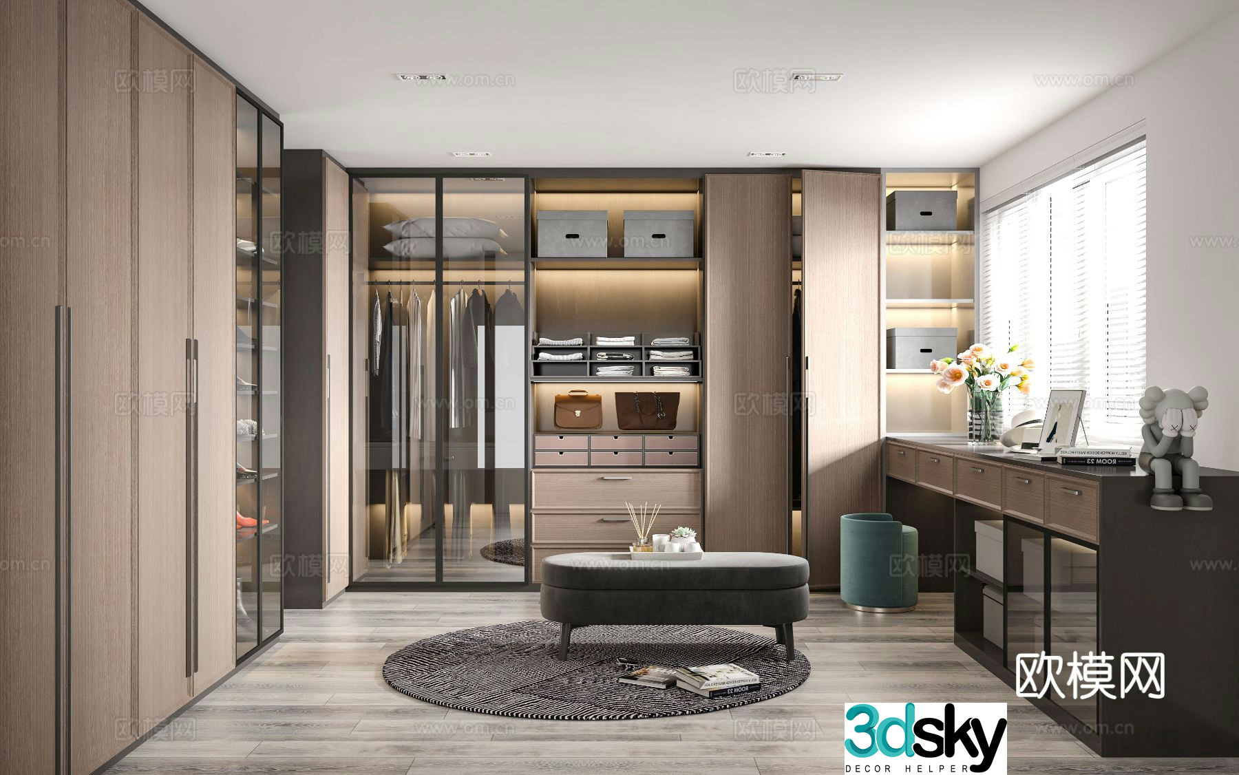 Modern cloakroom 3d model