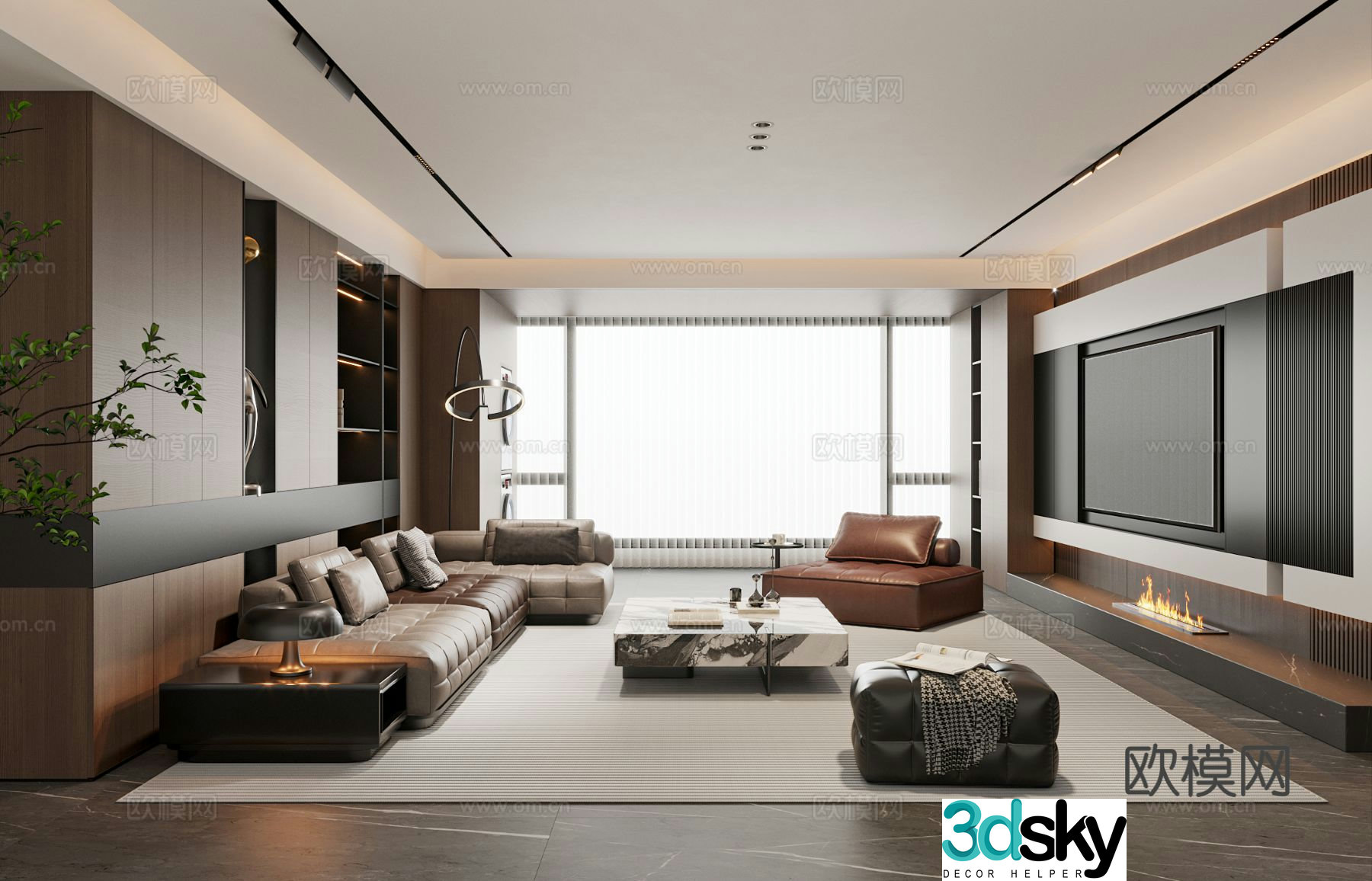 Italian living room 3d model