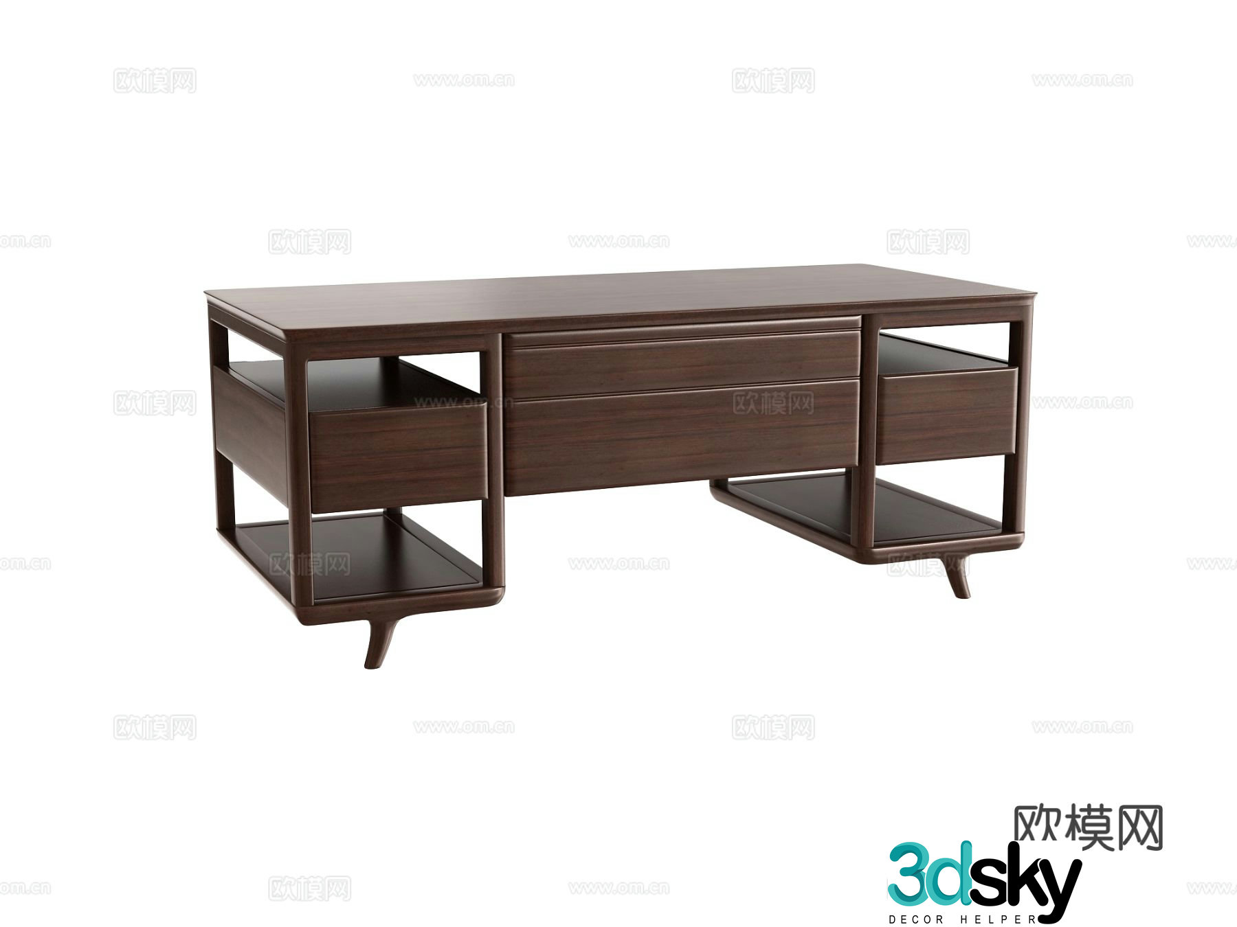 New Chinese style desk desk 3d model