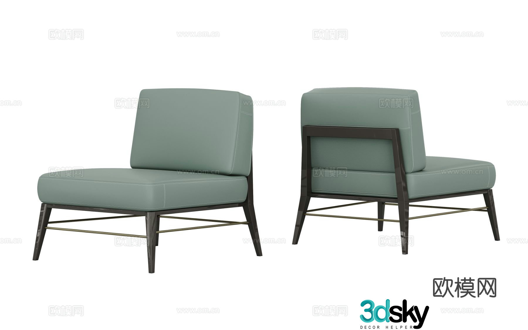 Light luxury leisure chair chair 3d model