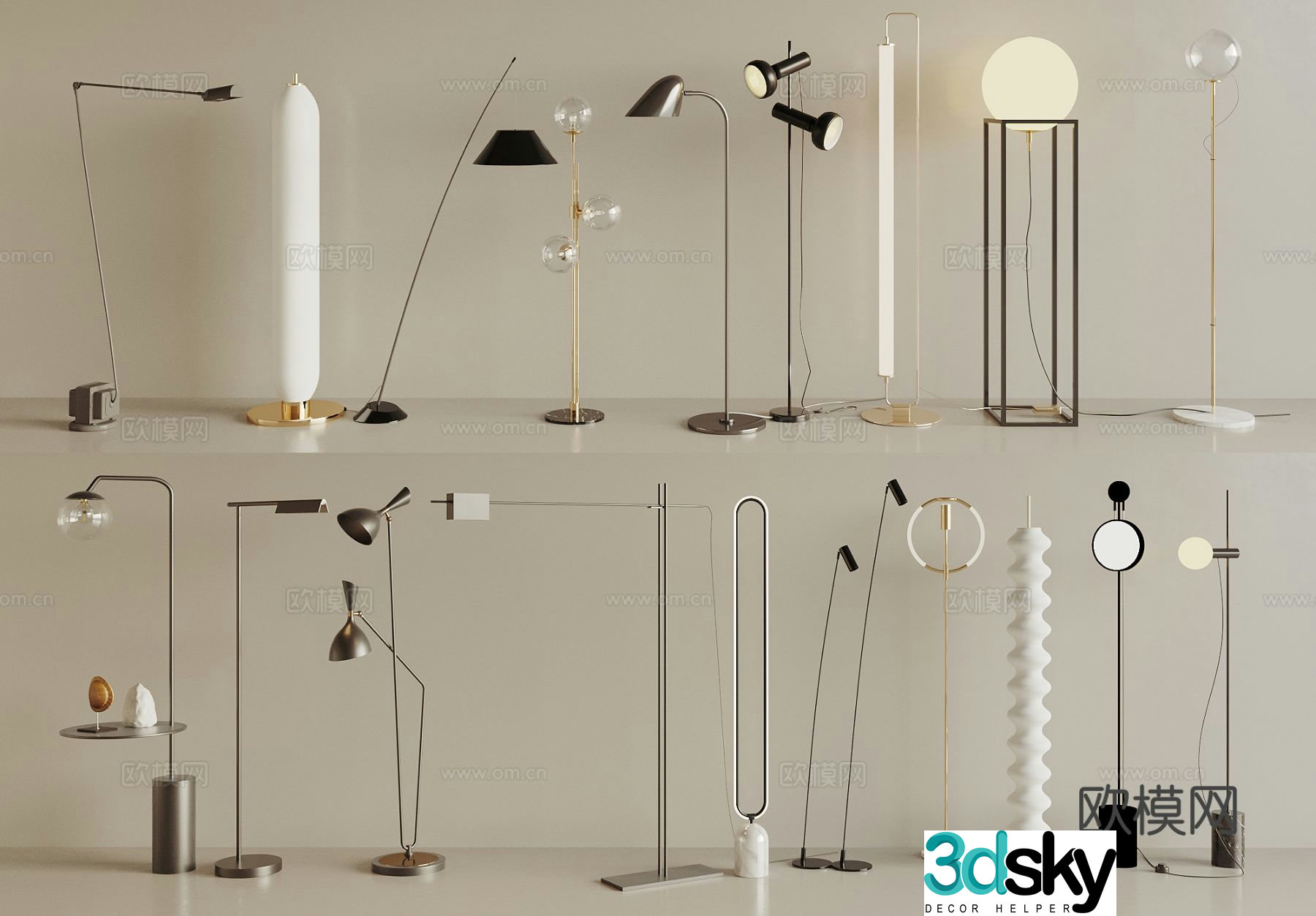 Modern floor lamp 3d model