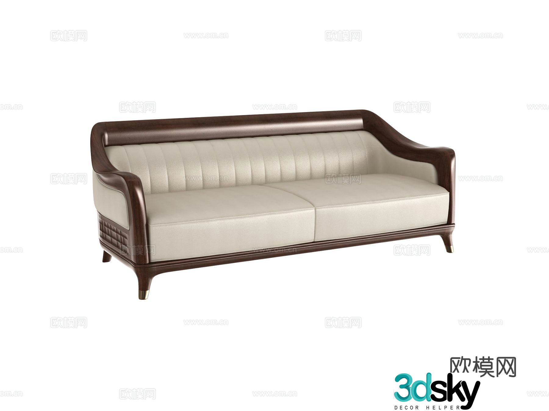 New Chinese style double sofa 3d model
