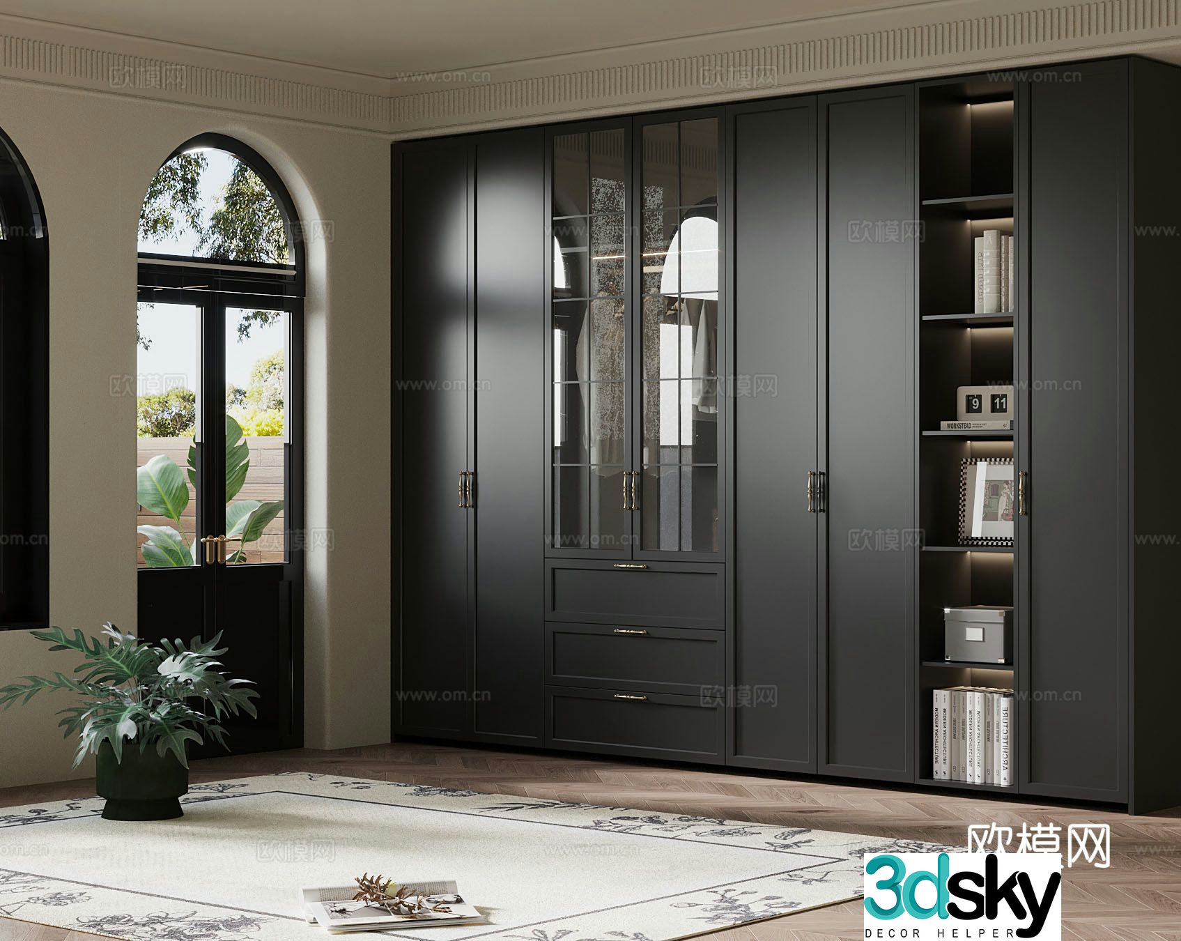 French wardrobe 3d model