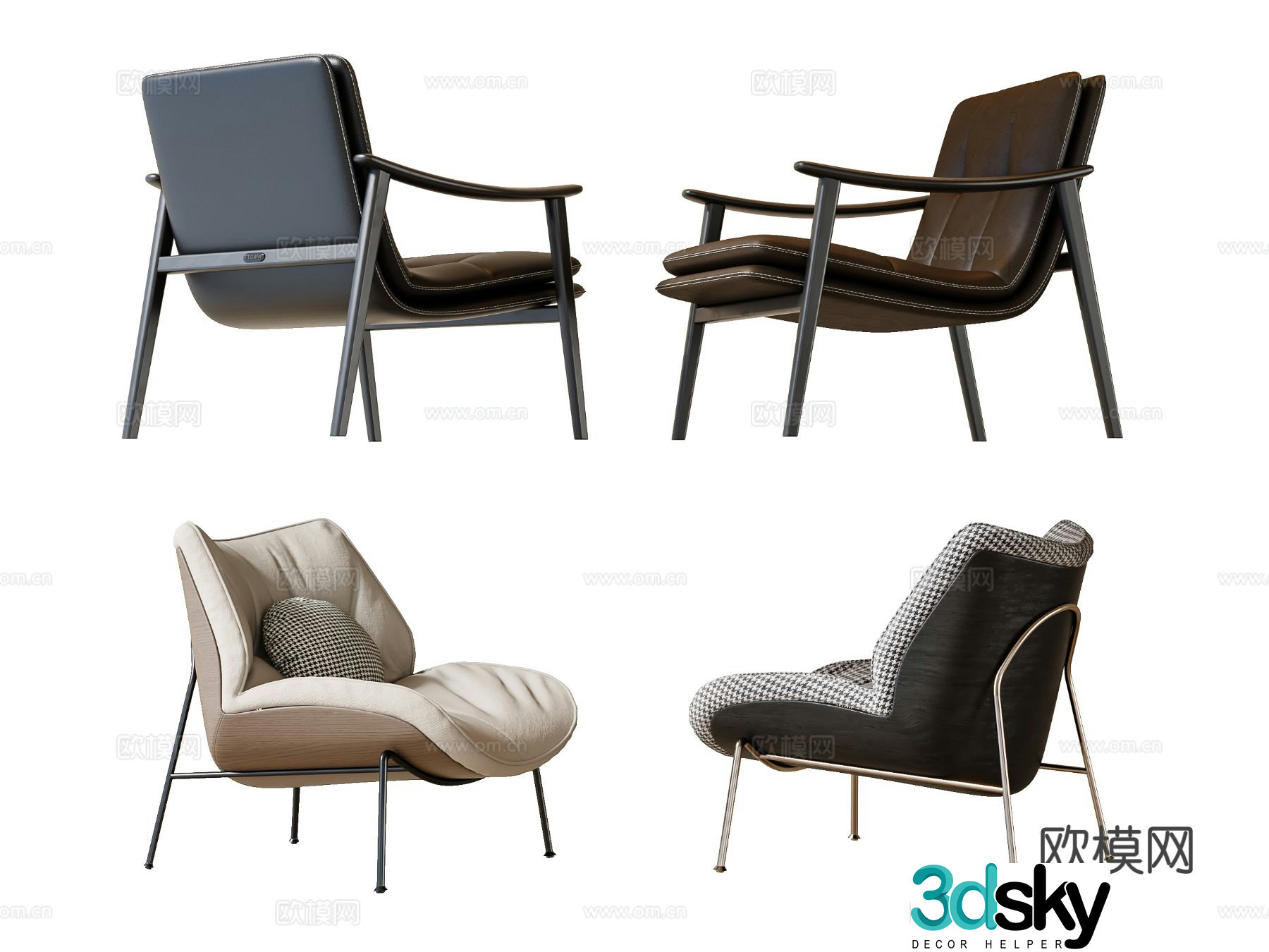 Modern lounge chair 3d model