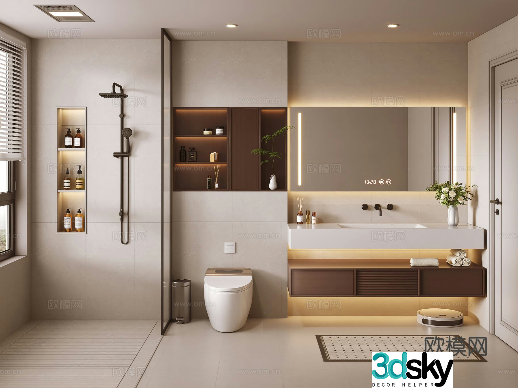 Modern bathroom bathroom 3d model