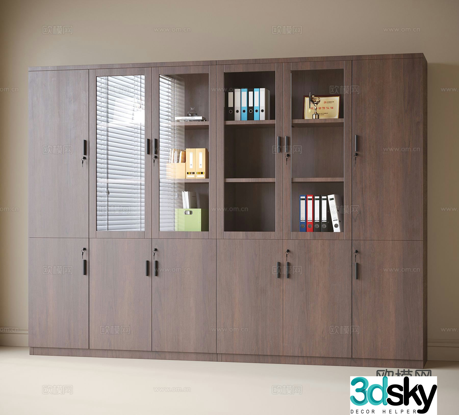 Modern filing cabinet information cabinet filing cabinet 3d model