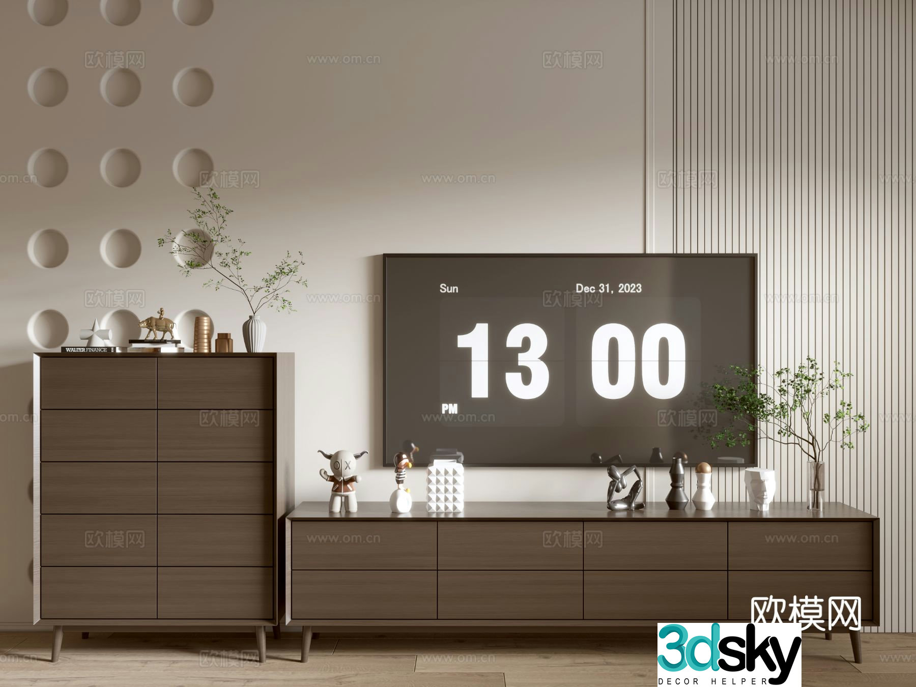 Modern TV cabinet 3d model