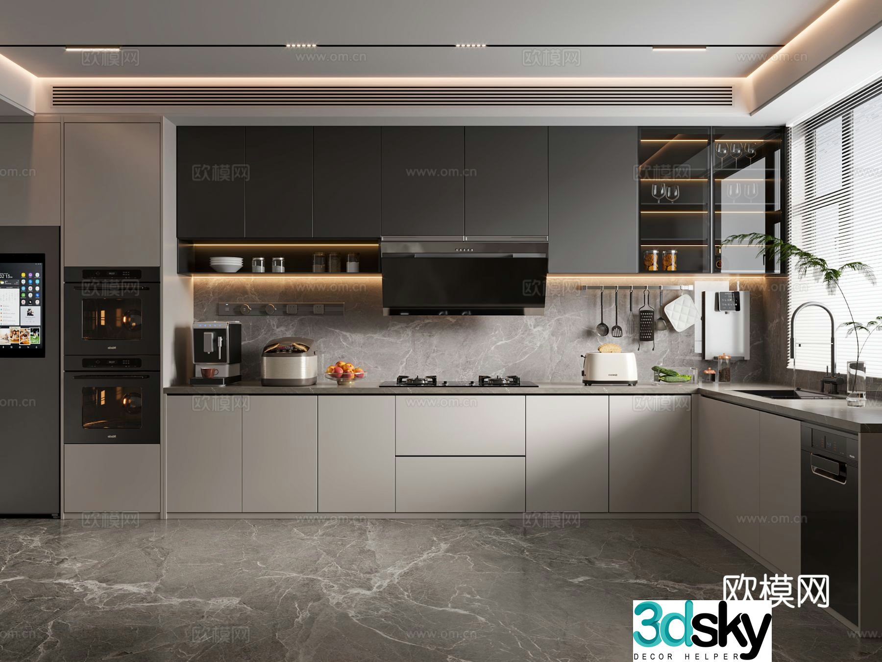 Modern kitchen 3d model