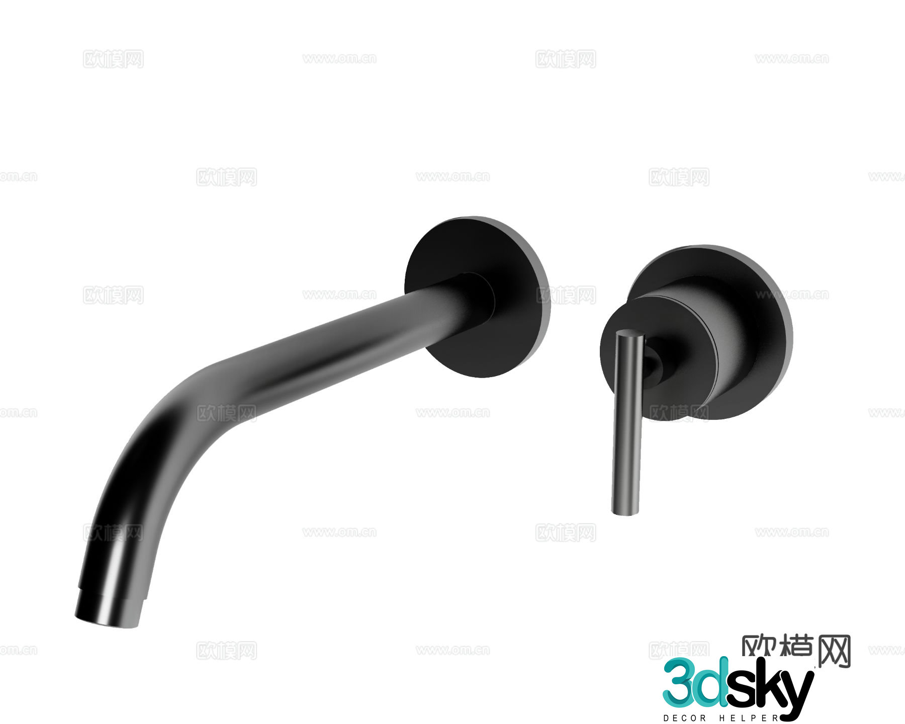 Stainless steel faucet 3d model