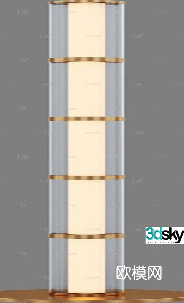 Simple wall lamp glass wall lamp 3d model